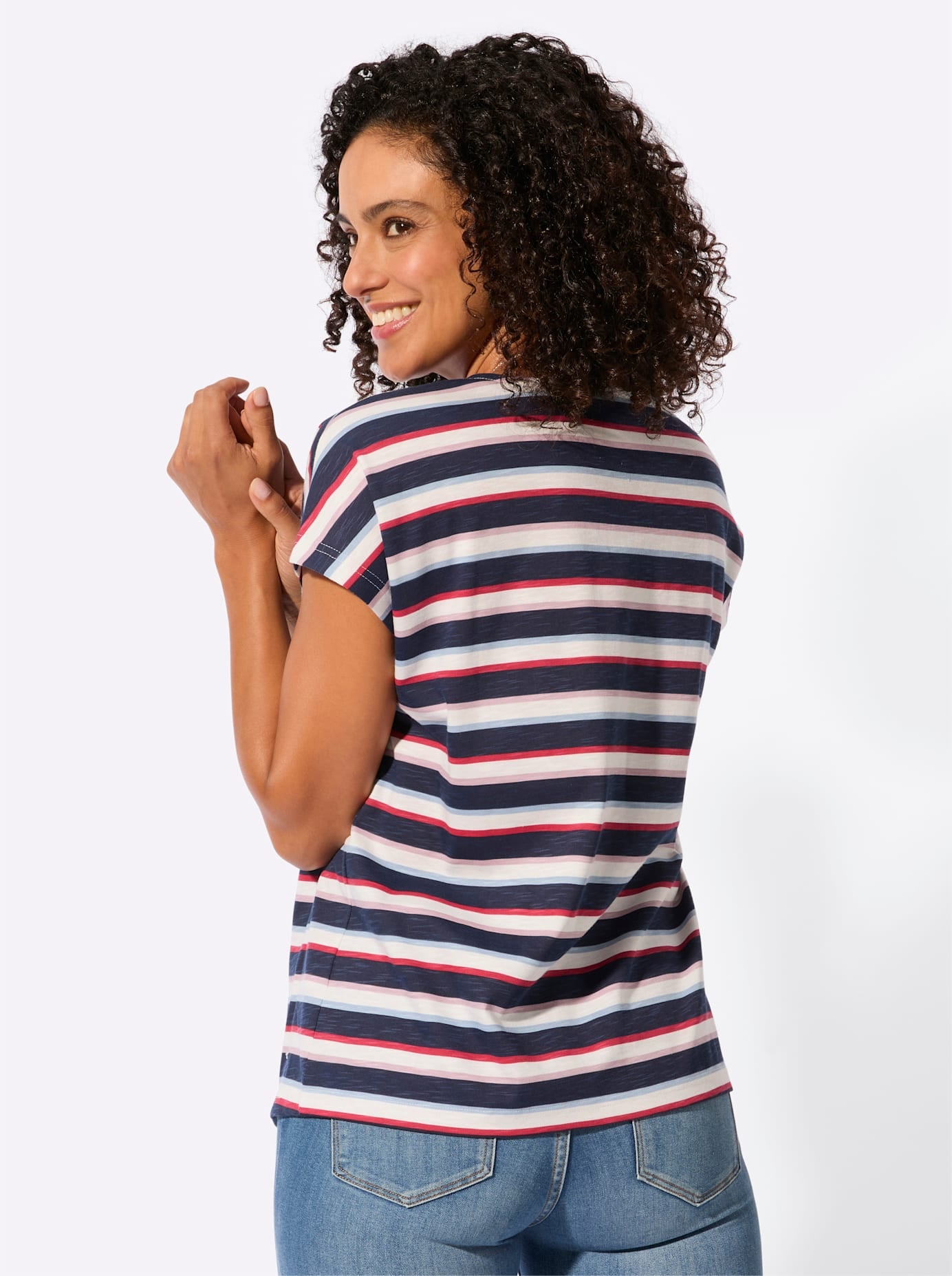 Casual Looks Shirt à col rond »Ringelshirt« 1 pièces