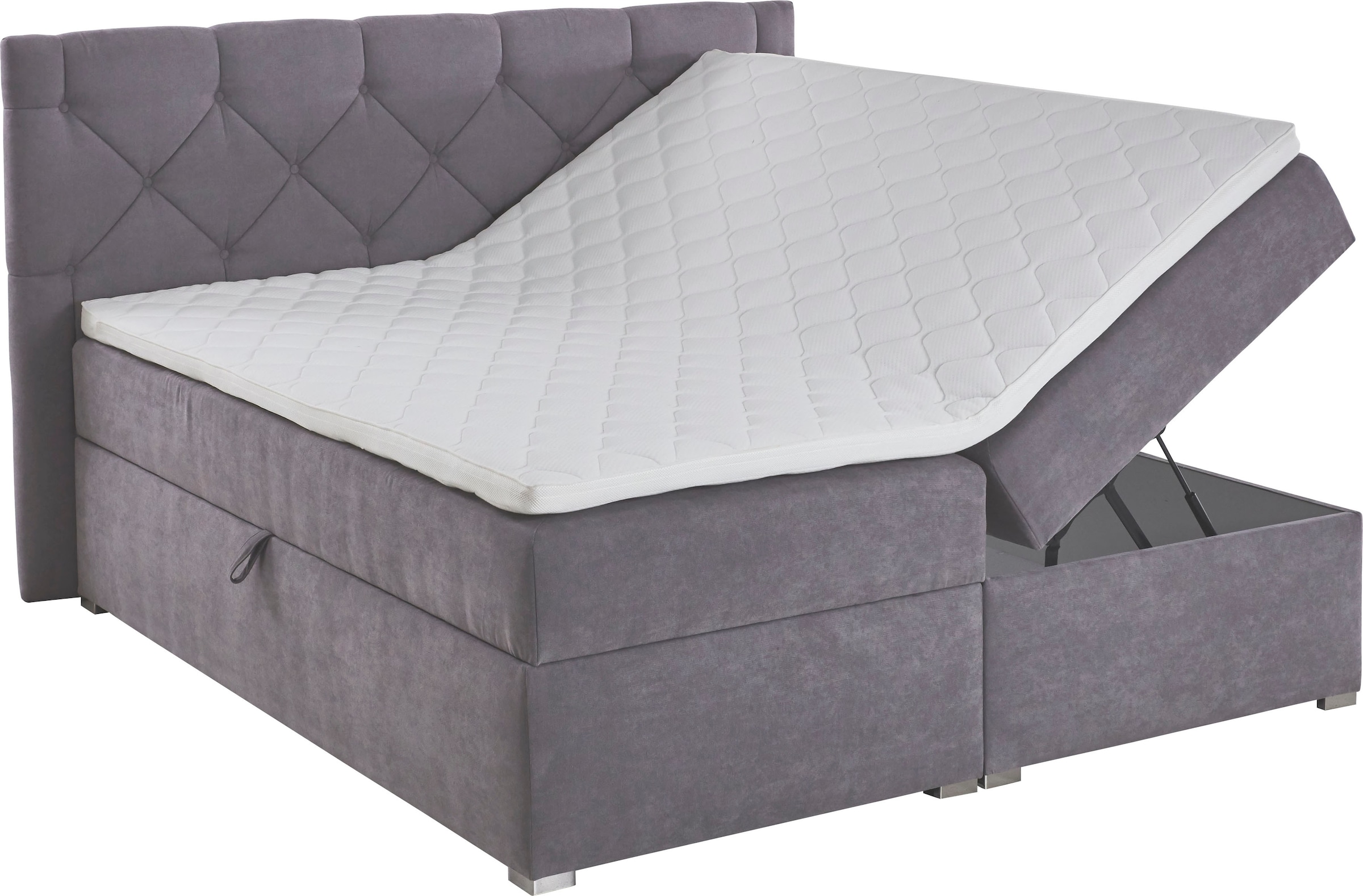 ATLANTIC home collection Boxbett »Meike« mit XXL-Bettkasten und Topper