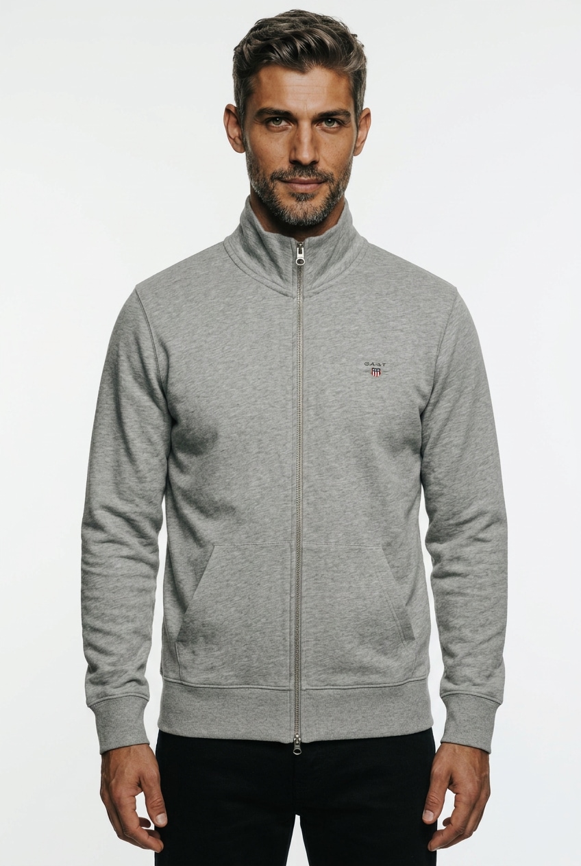 Gant Veste sweat »REG SHIELD FULL ZIP SWEAT« avec broderie logo sur la poitrine
