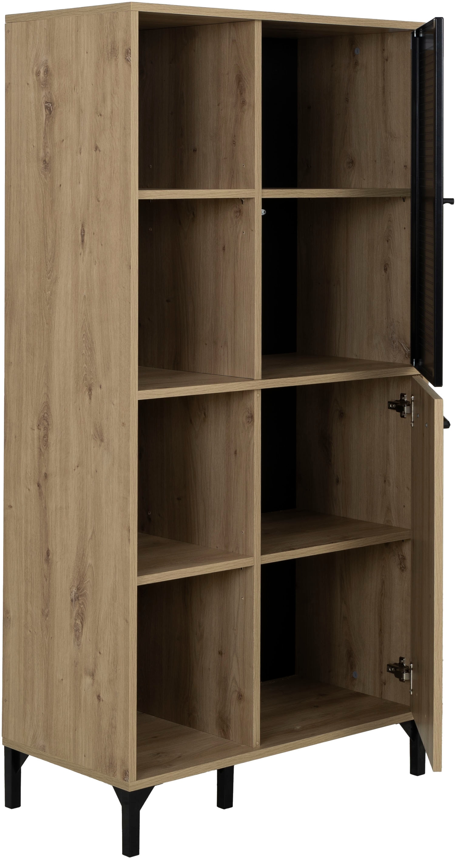 Gami Armoire haute »CRAFT« Hochchrank mit 2 Türen und 4 offenen Fächern