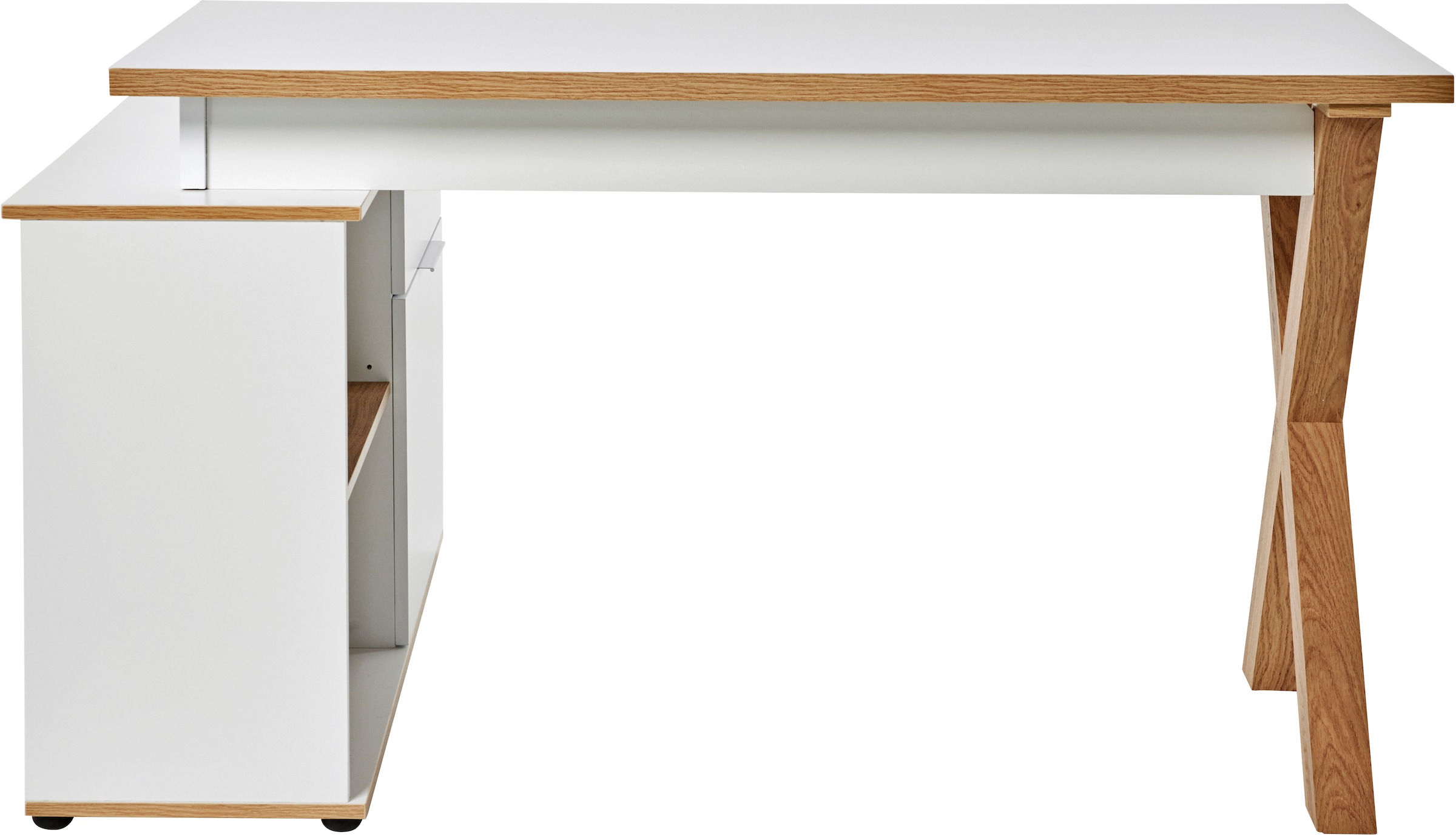 Jahnke Bureau d'angle »X-CLUB C 40 E« 1 cuis tlg. bureau d'angle, montage réversible, piètement en X