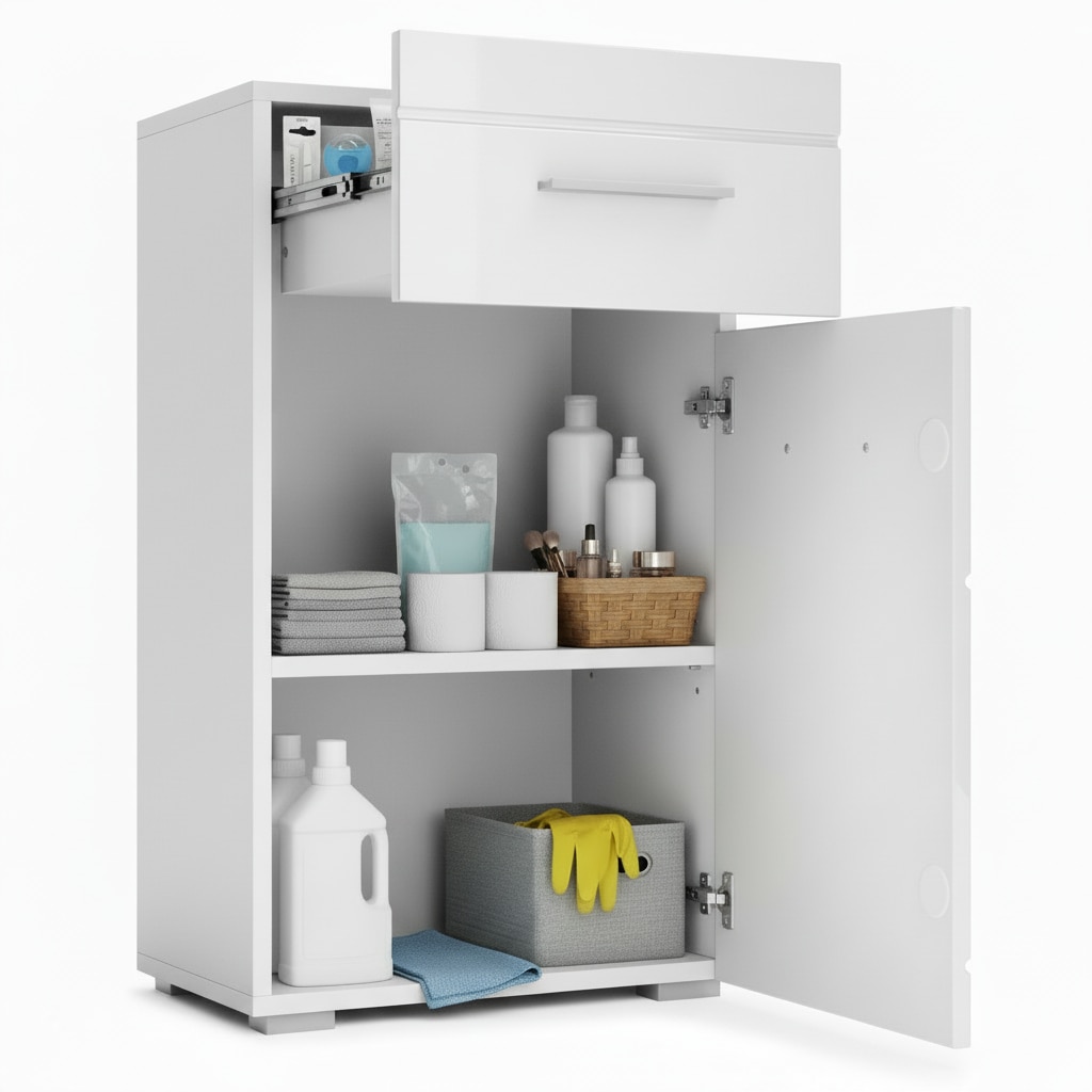 GOODproduct Armoire basse »Föhr« minimaliste, intemporel, brillant