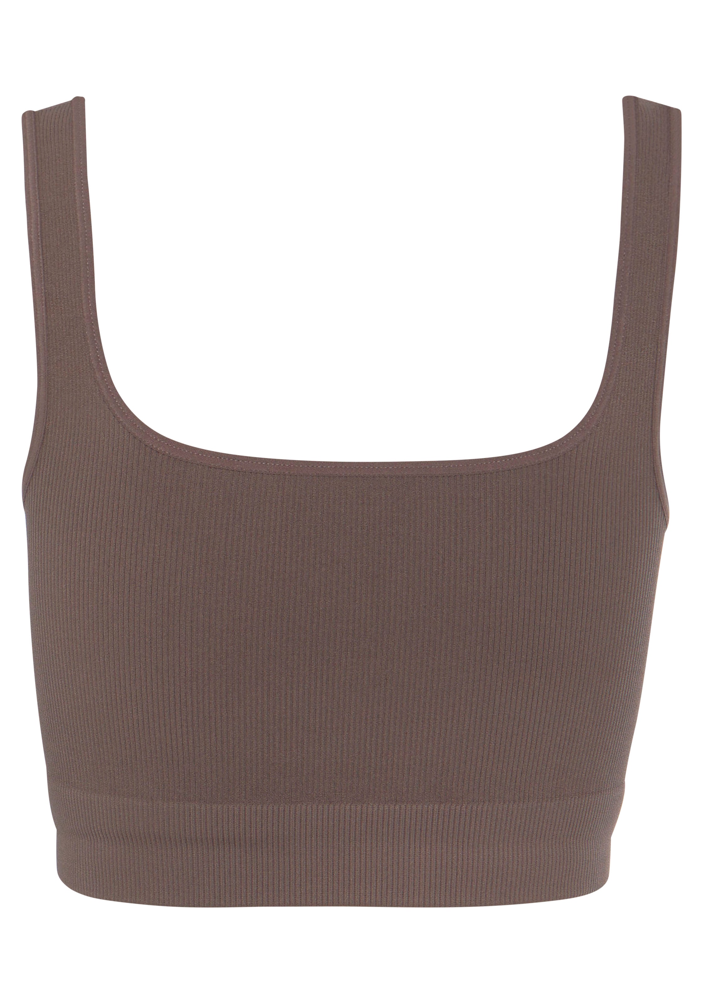 LASCANA Crop-Top top sans coutures avec structure côtelée