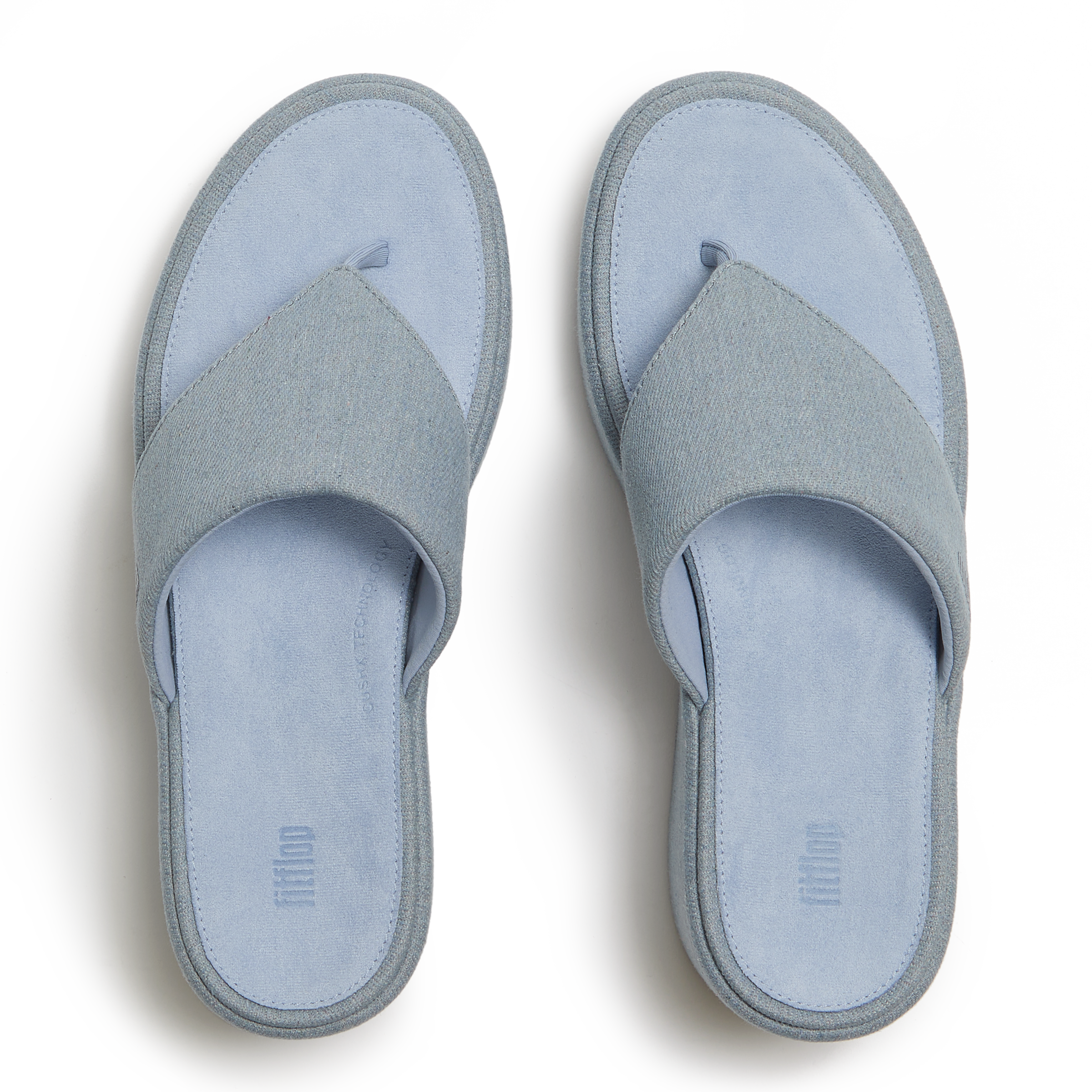 Fitflop Dianette »PLATFFORMS DENIM WEDGE TOE-POST SANDALS«  Plateforme, sandale à lanière entre les orteils, chaussure d'été avec lanière souple