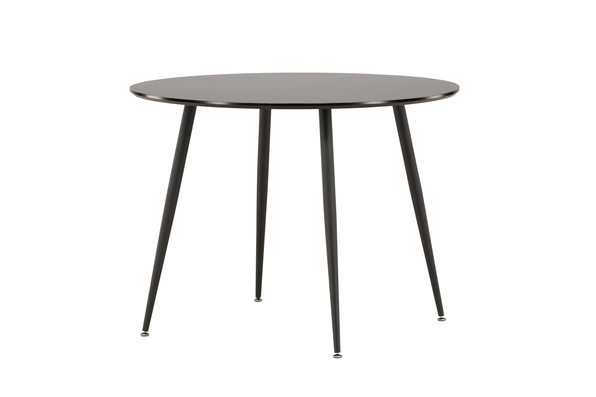 Venture Home Table de salle à manger Table à manger, MDF, pieds en acier, ronde, élégante, classique