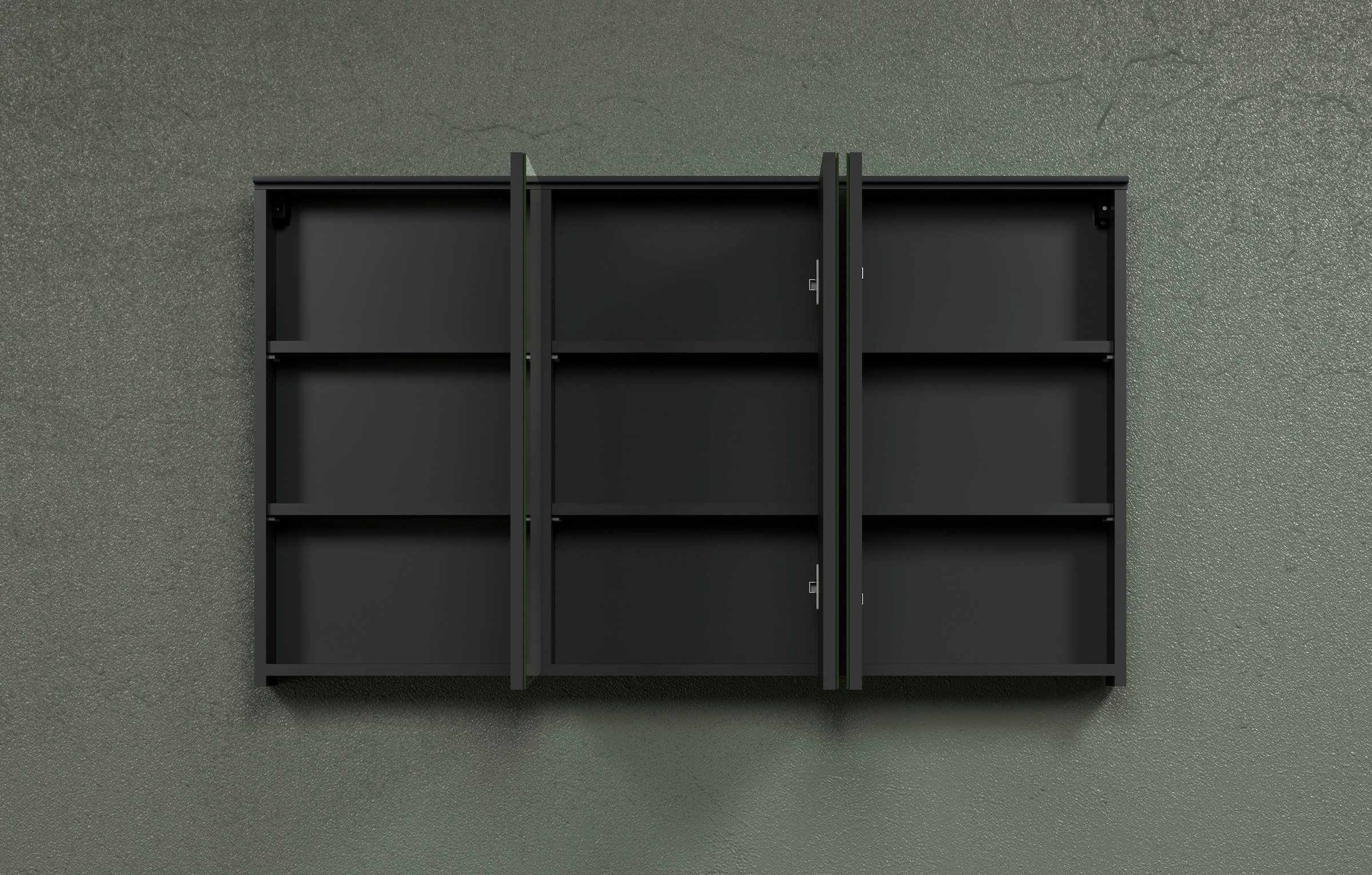 welltime Spiegelschrank »Premont« 1 Stk. tlg. Breiter Badspiegel mit 3 Spiegeltüren und 9 Fächern - Soft-Close