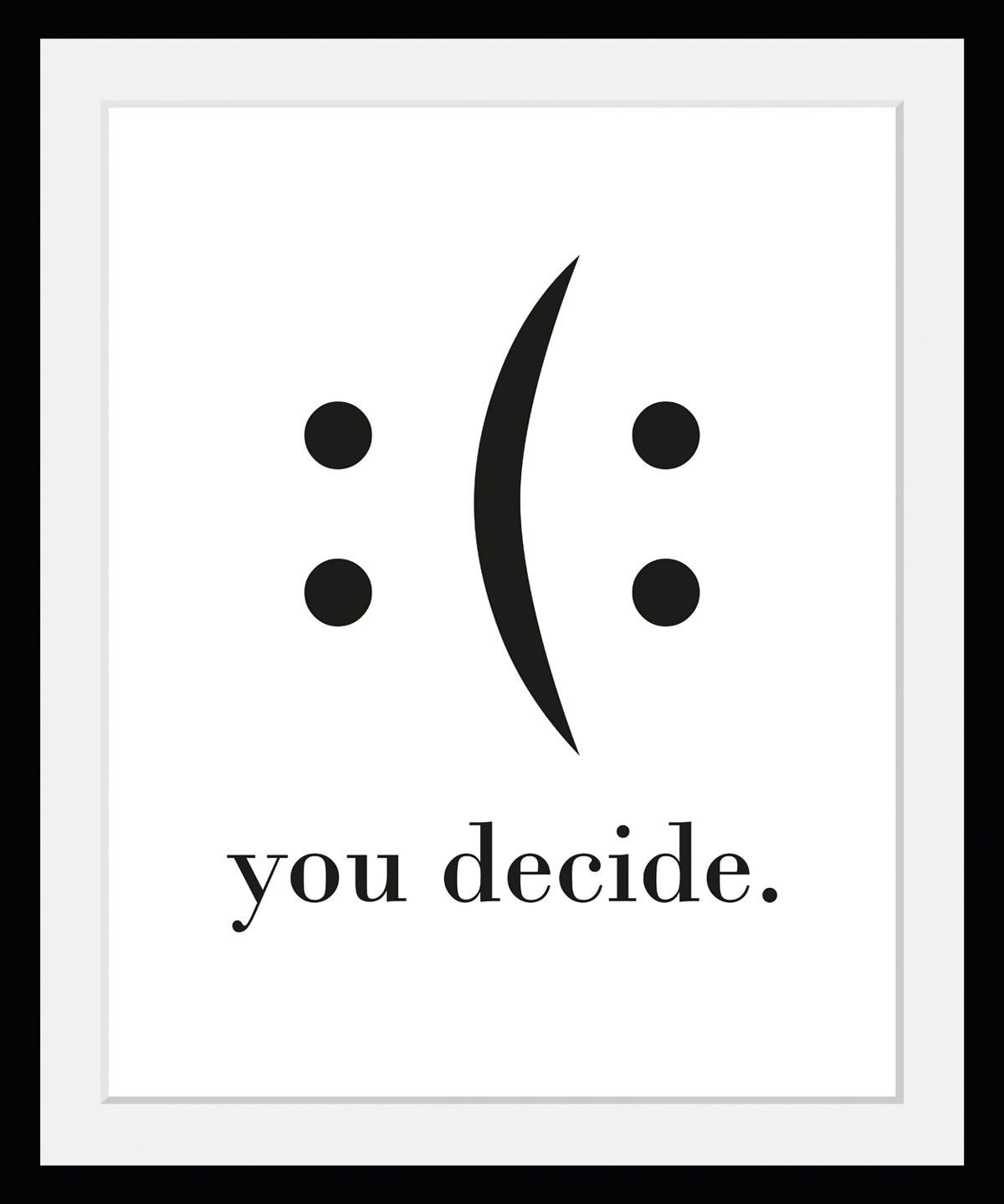 queence Tableau avec cadre »oder Poster, you decide« 1 cuis tlg. HD Premium Druck