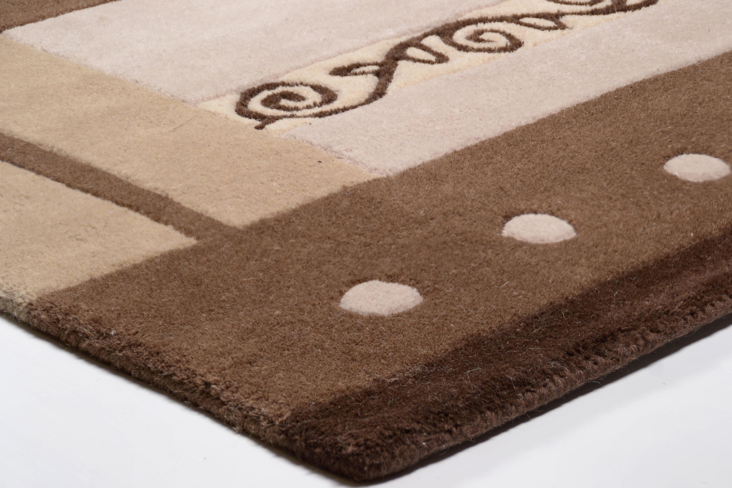 THEKO Wollteppich »Hawai 3205« rechteckig 14 mm Höhe reine Wolle, modernes Design, ideal im Wohnzimmer & Schlafzimmer