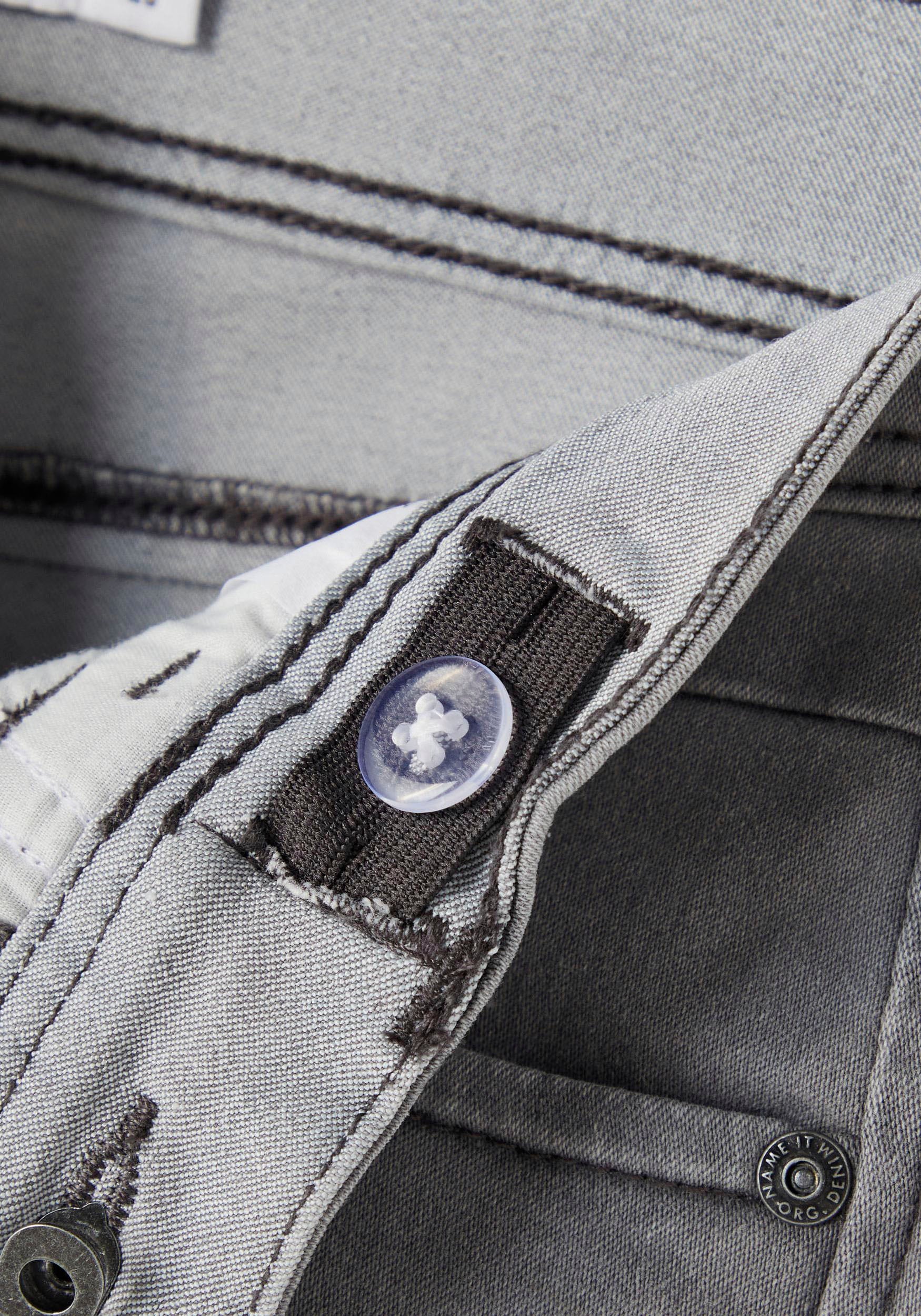 Name It Stretch-Jeans »NKMSILAS für Jungen mit verstellbarem Bund und schlanker Form« slim fit, Denim, Abriebeffekte, angesetztes Bündchen