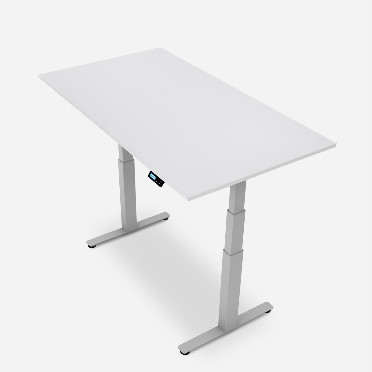   »WRK21 Schreibtisch Work 140 x 80 cm, Höhenverstellbar, Weiss Uni / Grau« ()