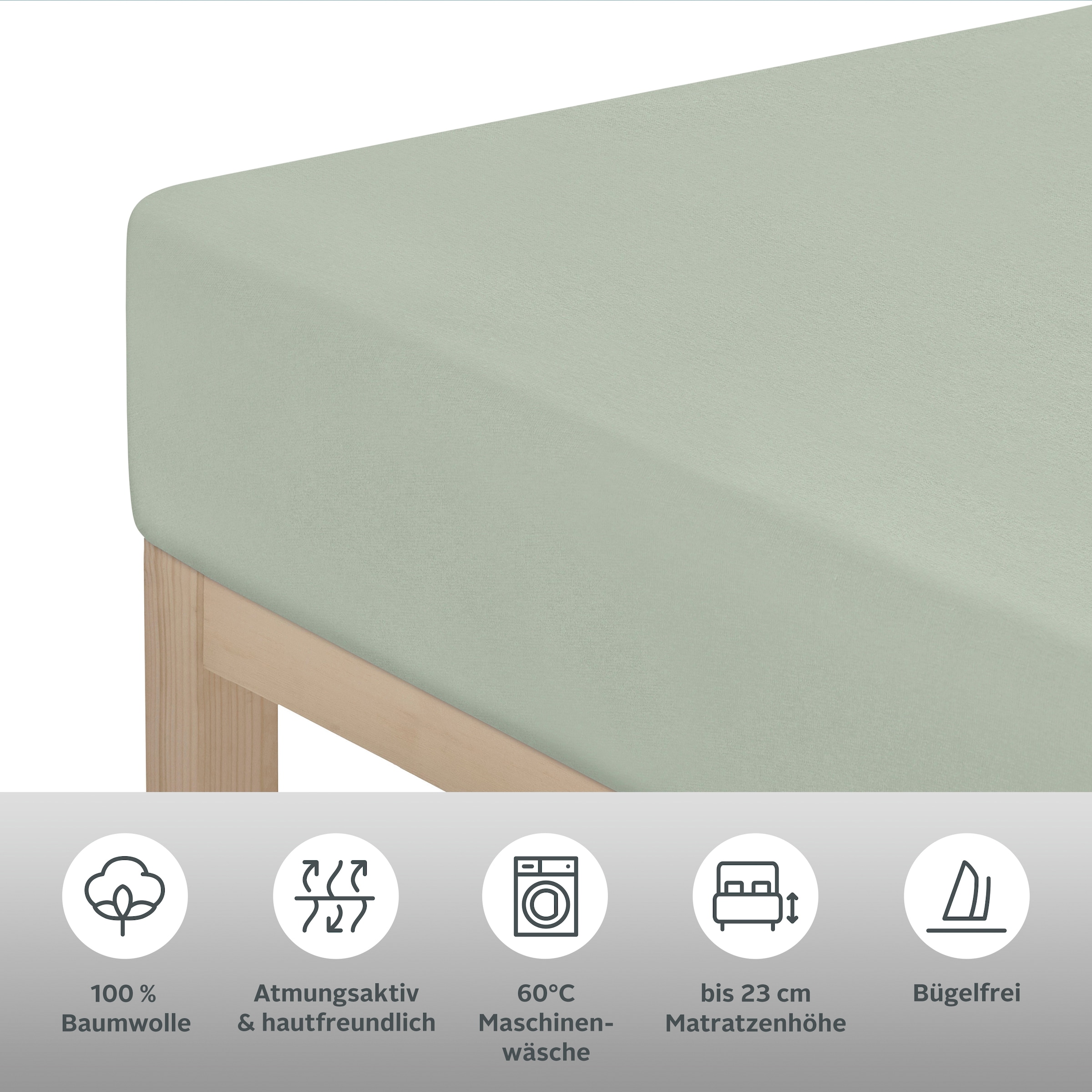 Guido Maria Kretschmer Home&Living Spannbettlaken »Mila in Gr. 90x200, 140x200 oder 180x200 cm« Baumwolle, Matratzen bis 30 cm Höhe, Bettlaken, Spannbetttuch, Laken