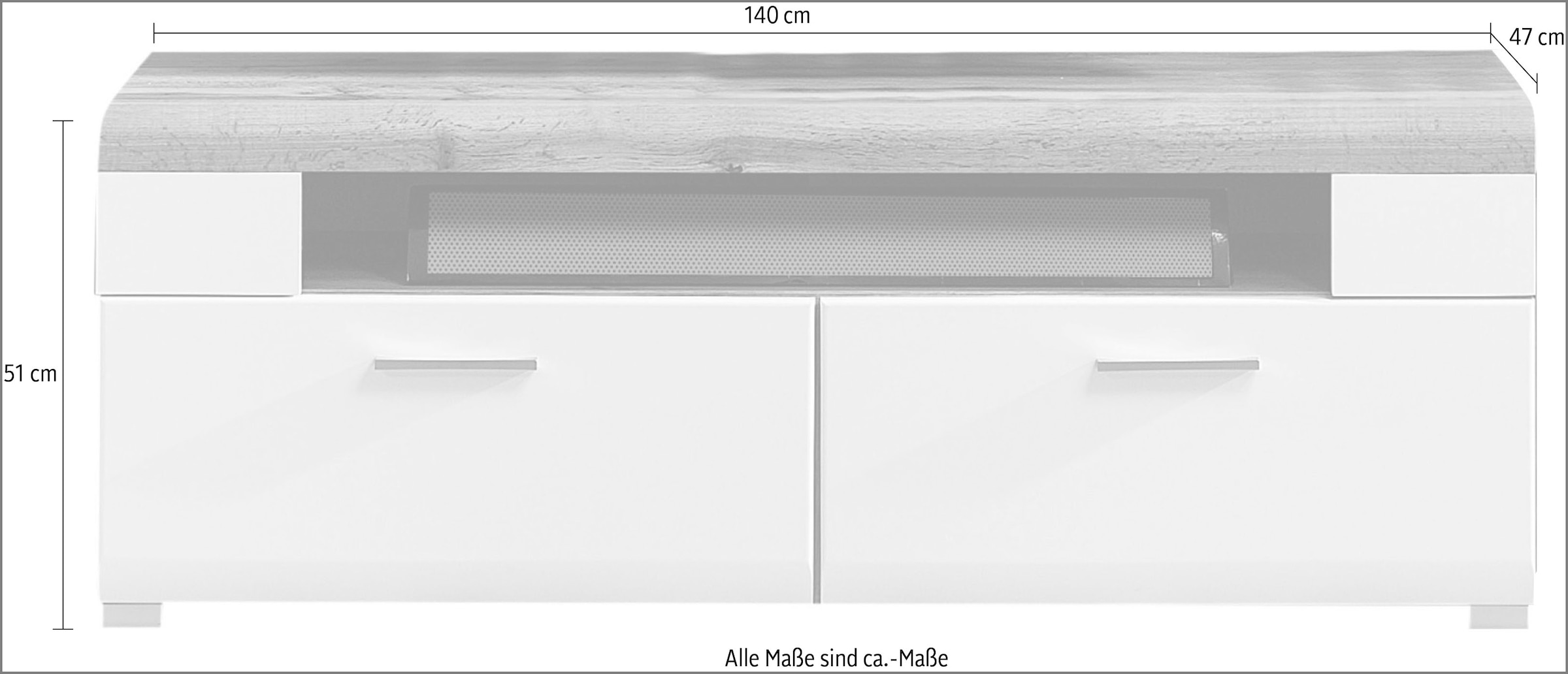 Innostyle TV-Schrank »FUN PLUS« TV-Schrank, OTTOs Choice,  Masse: 140 x 51 x 47 cm (B/H/T), Softclose-Schubladen