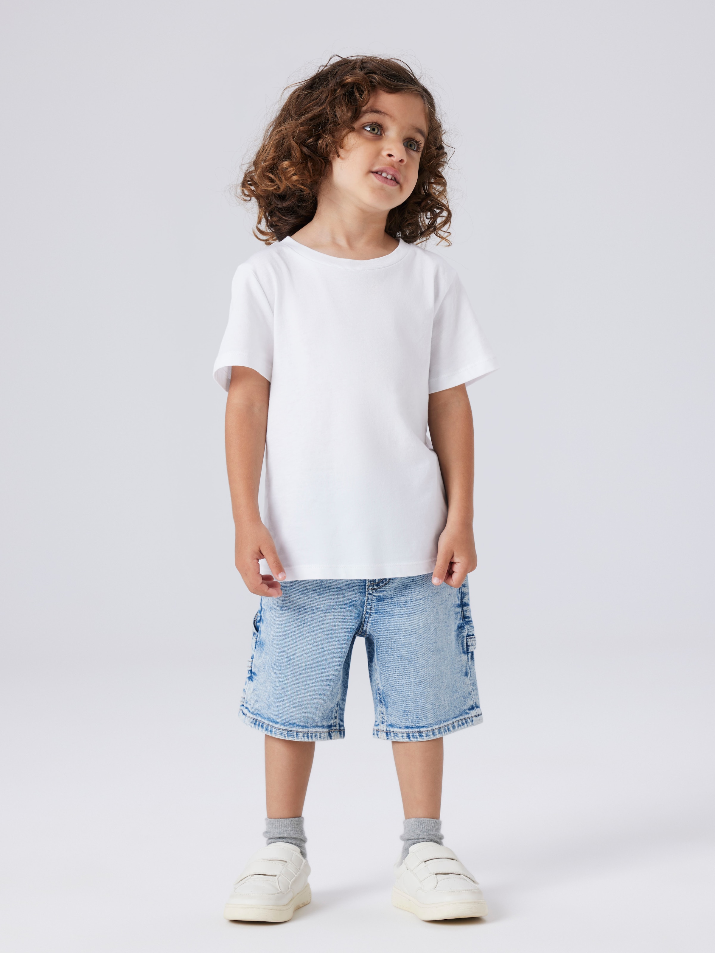 Name It Jeansshorts »NMMBEN LOOSE DNM BERMUDA 8620-BC NOOS« aus Baumwollmischung mit Elasthan, lockere Passform