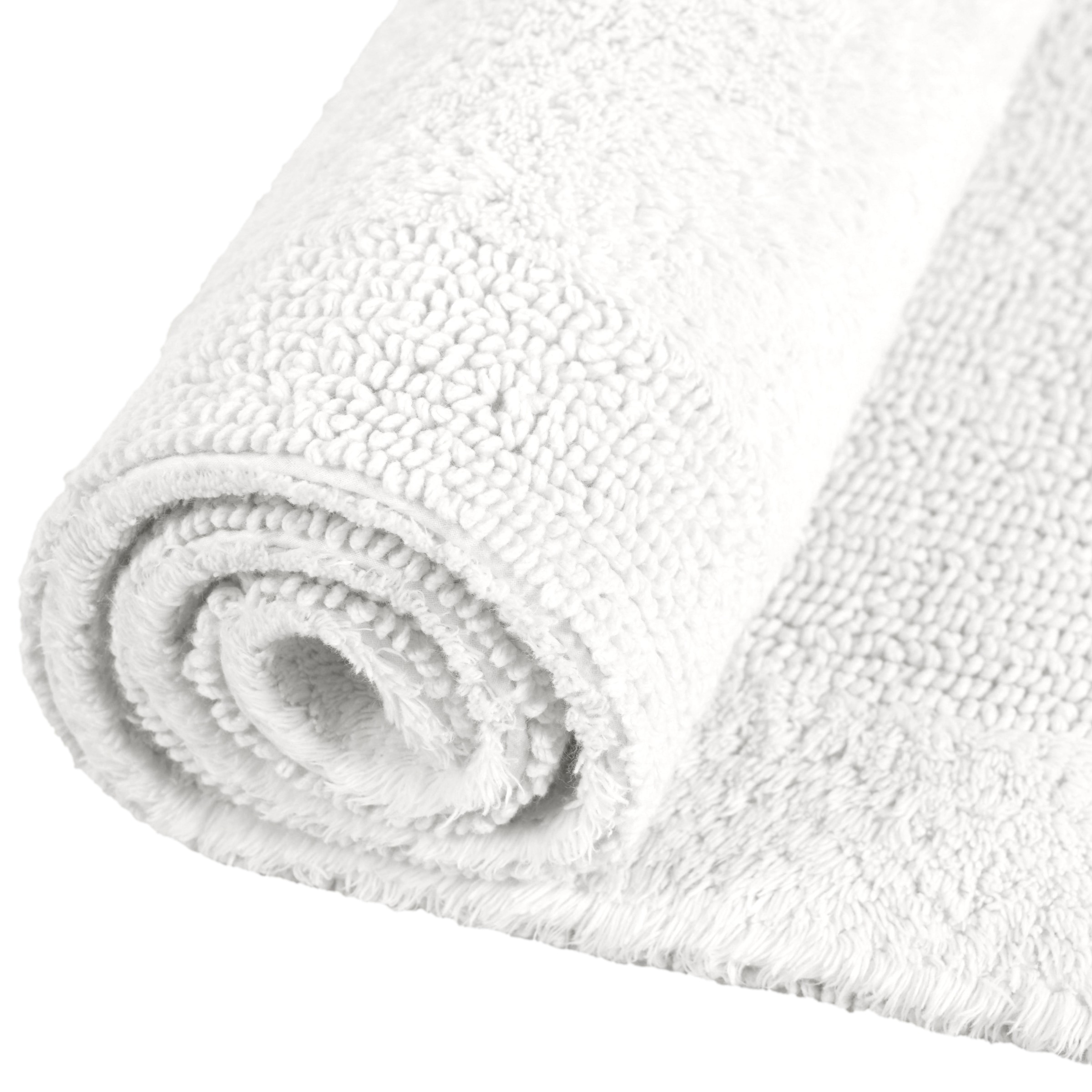 my home Badematte »Kapra, Badvorleger, Badezimmer Teppich« Höhe 14 mm beidseitig nutzbar | fussbodenheizungsgeeignet | strapazierfähig mit Bordüre, Badteppich, Badematte, Baumwolle