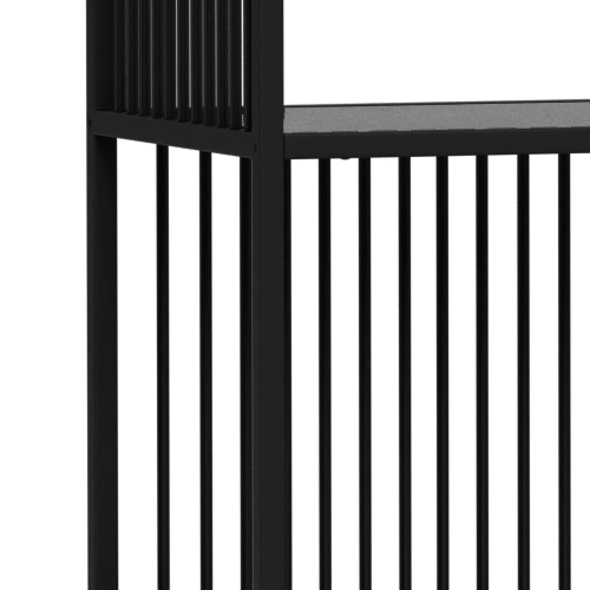 ACTONA GROUP Étagère à livres »Strington, Regal, Raumteiler, Standregal« L/P/H : 120/35/185 cm,  cadre en acier noir, 5 étagères, aspect marbre, FSC™