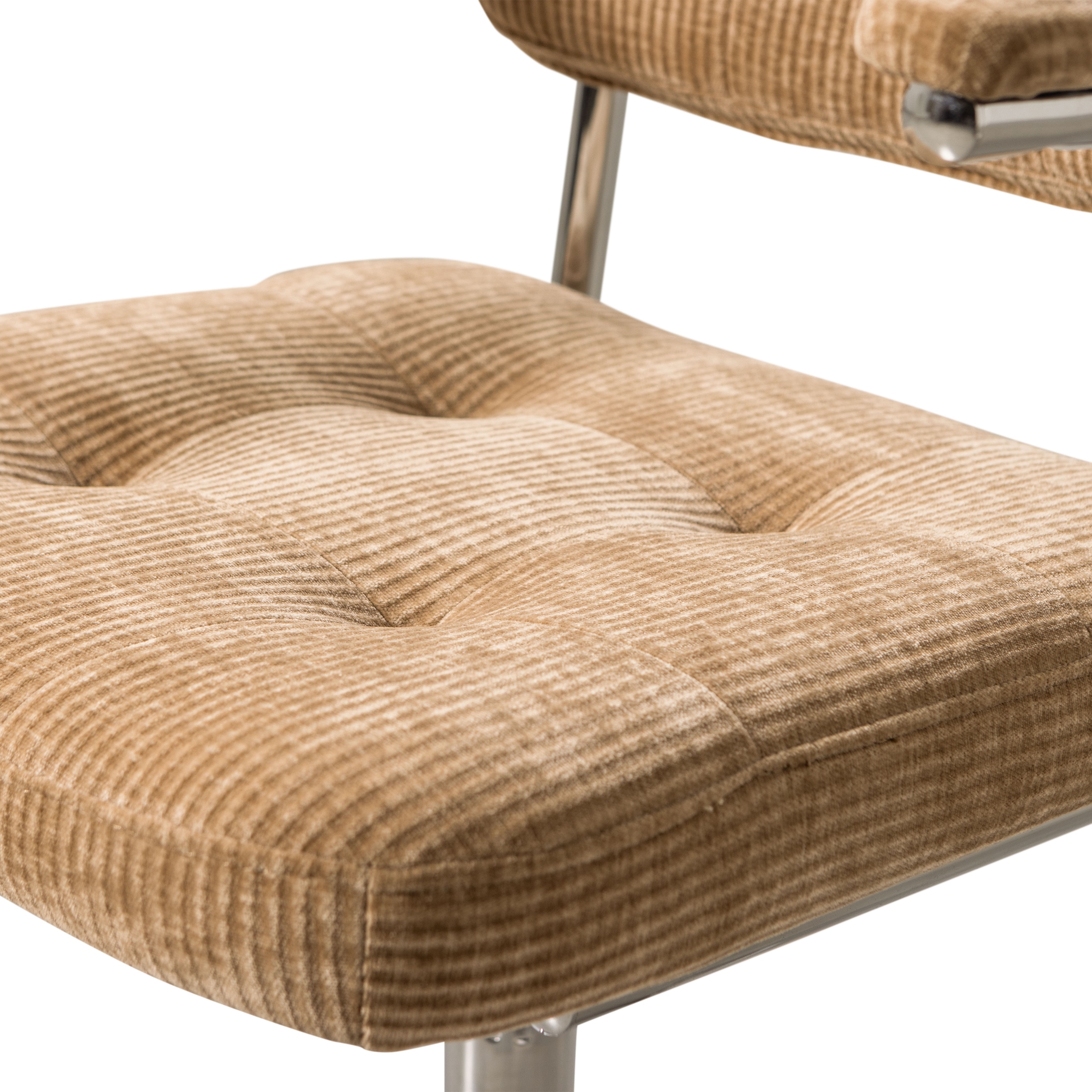 WOOOD Chaise pivotante »Kova mit Rippenstoff-Bezug höhenverstellbar, B 54 x T 60 x H 87 cm« () Pivotant, haute résistance à l'usure, capacité de charge 125 kg
