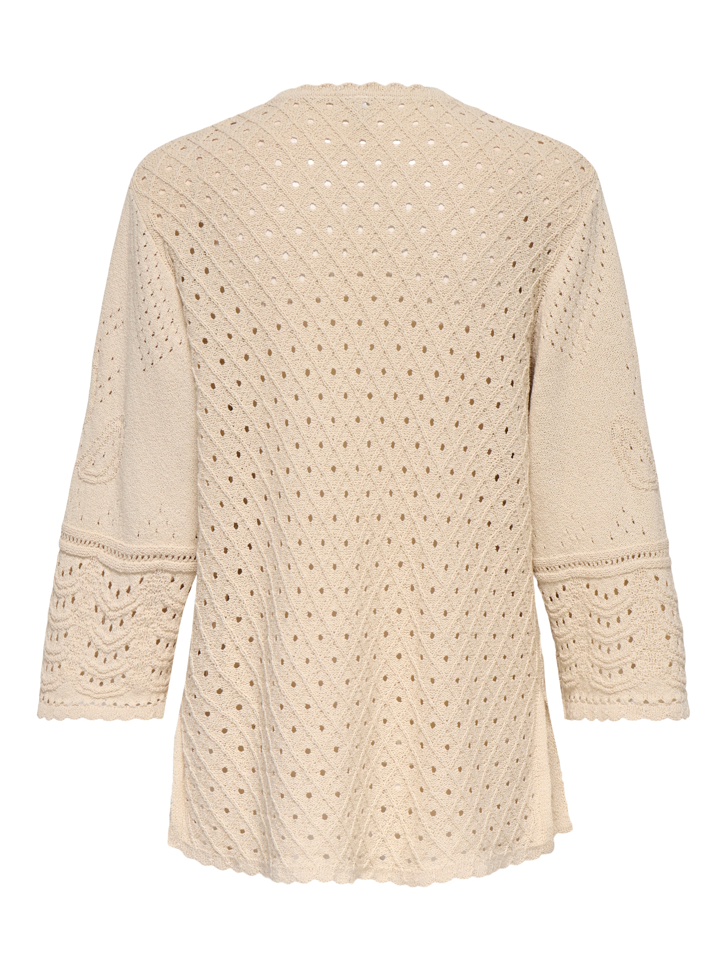 ONLY Veste en tricot »ONLLUZA 3/4 V-NECK LONG KIMONO KNT« Baumwollmischung, regular fit, V-Ausschnitt