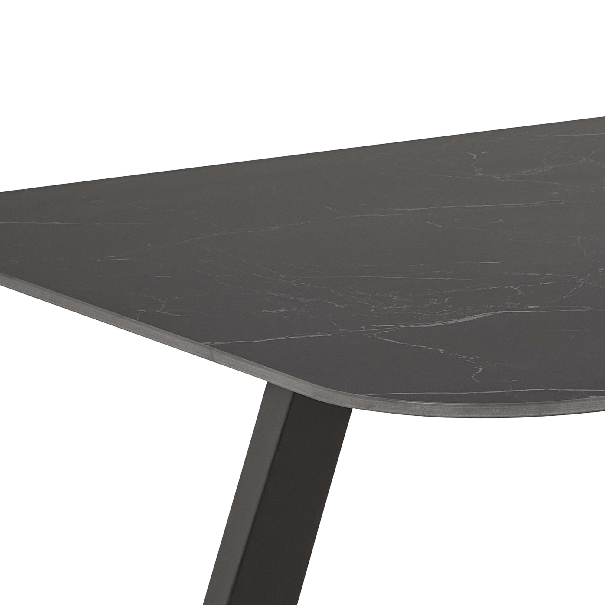 ACTONA GROUP Table de salle à manger »Antalya, Speisetisch, Tisch« rectangulaire, plaque en céramique, pied luge, 6 places assises, largeur 180 cm,