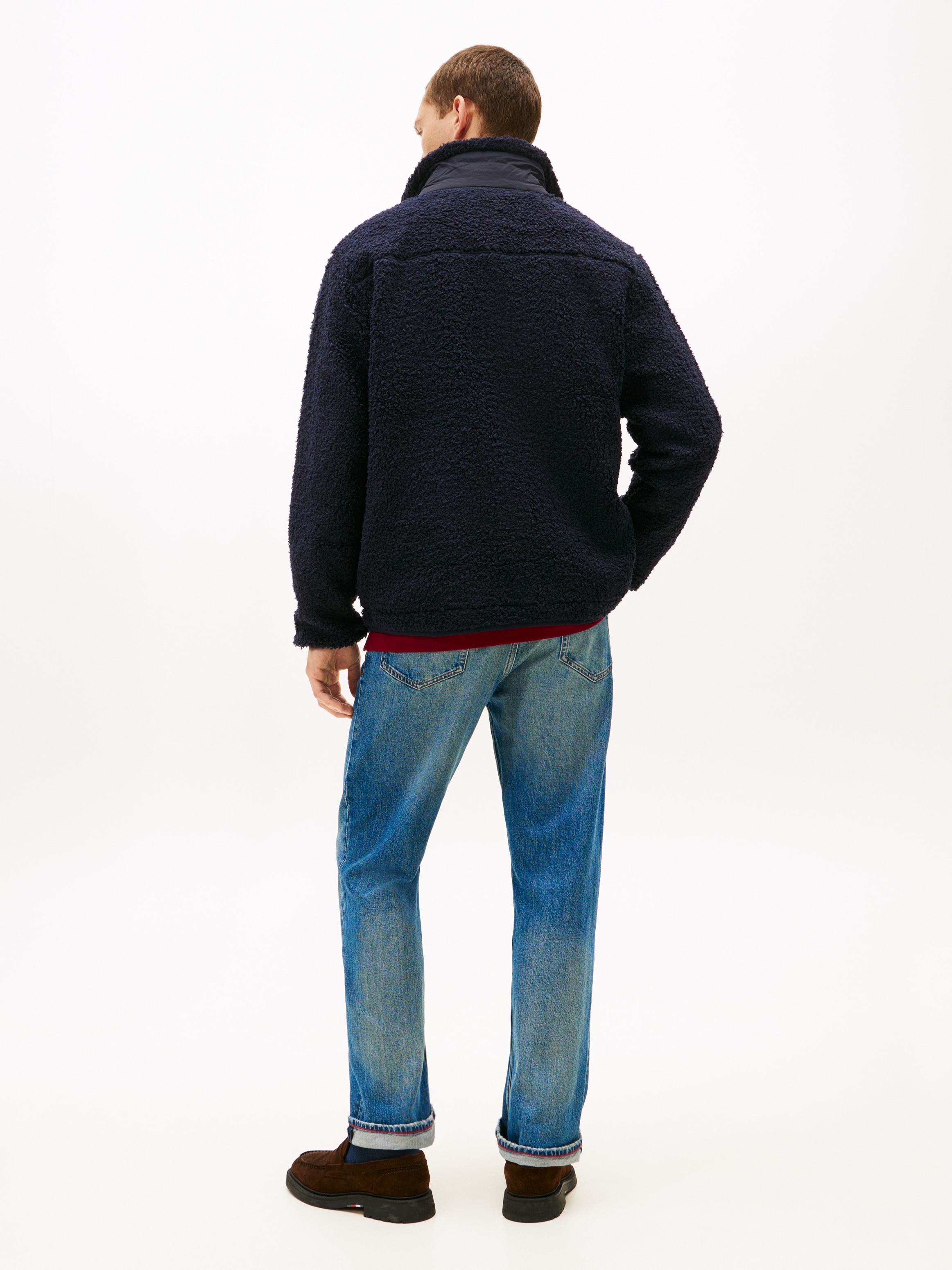 Tommy Hilfiger Veste sweat »TEDDY FLEECE ZIP THROUGH« Übergangsjacke Herbstjacke Teddy Plüsch Soft Jacke