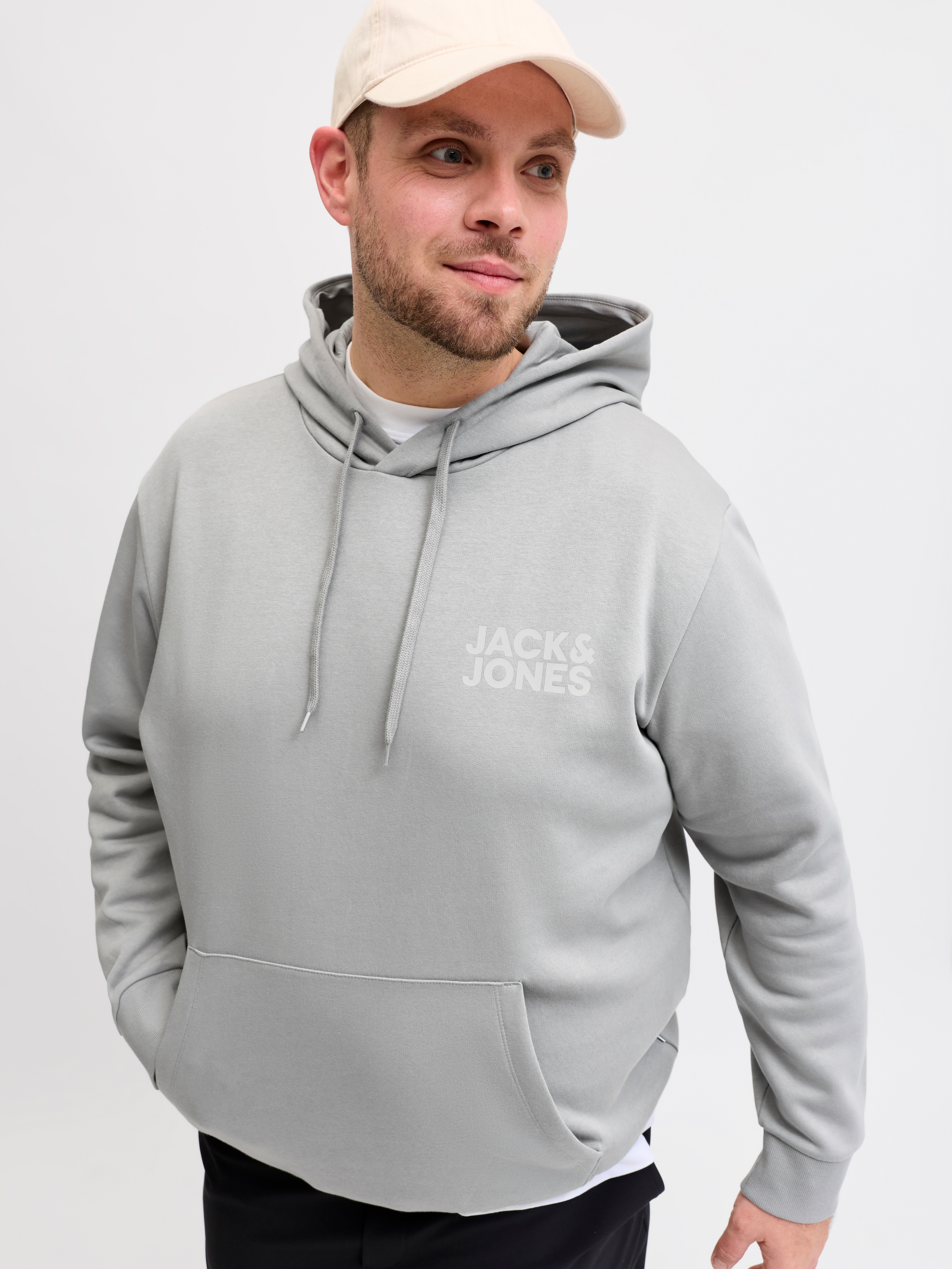 Jack & Jones PlusSize »JJECORP LOGO SWEAT HOOD NOOS PLS«, Baumwollmischung, regular fit

