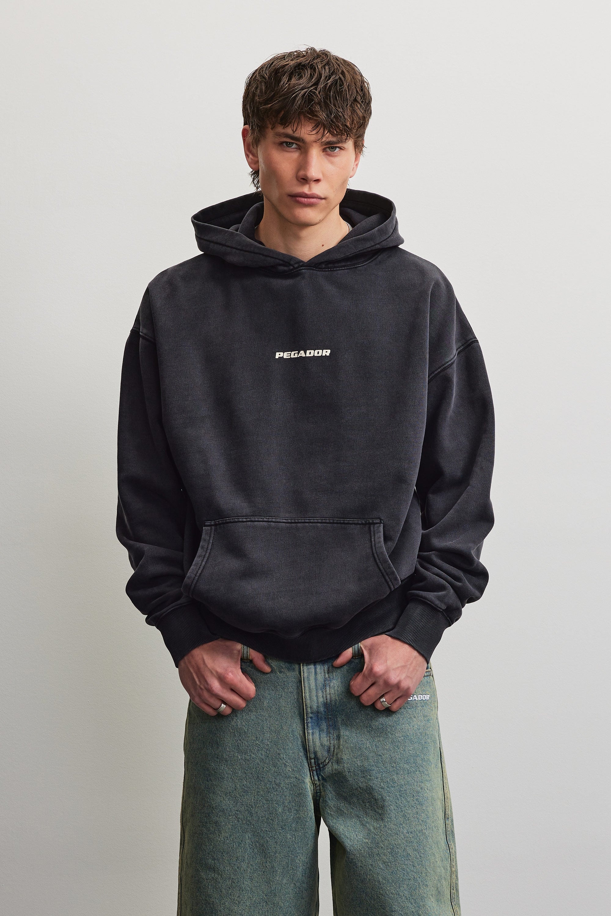 PEGADOR Sweat à capuche »COLNE LOGO OVERSIZED HOODIE«, Baumwollmischung, oversize
