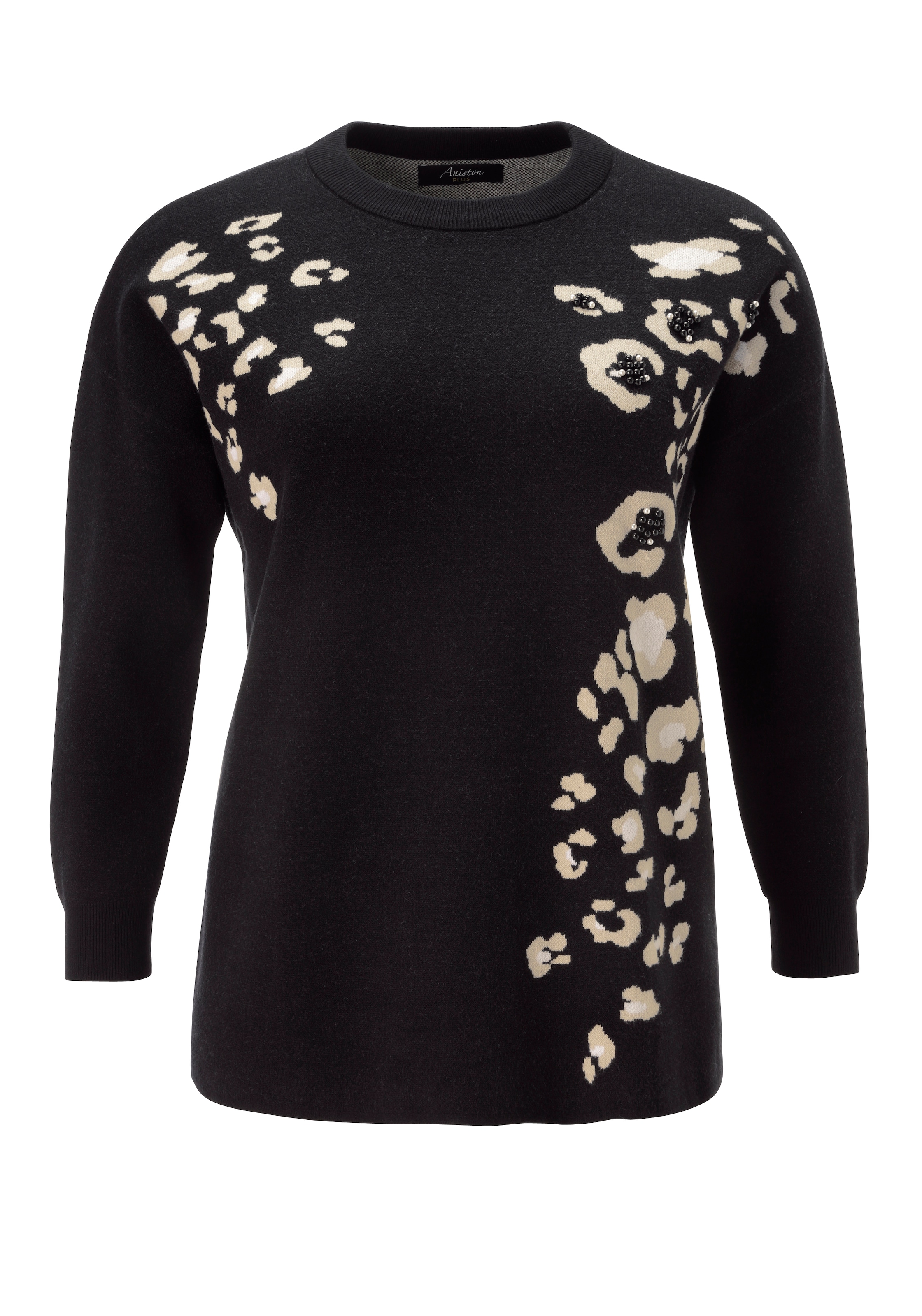Aniston PLUS Pull en tricot avec détails animaux et perles