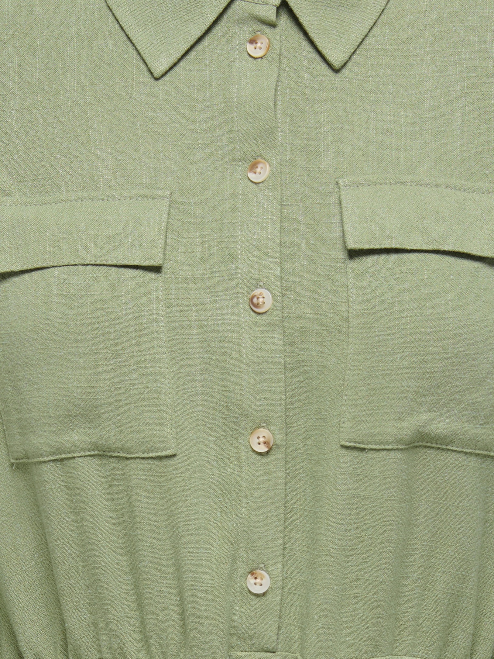 ONLY Robe chemisier »ONLSIESTA L/S LINEN BL SHIRT DRESS PNT« mélange viscose, coupe régulière, avec lin