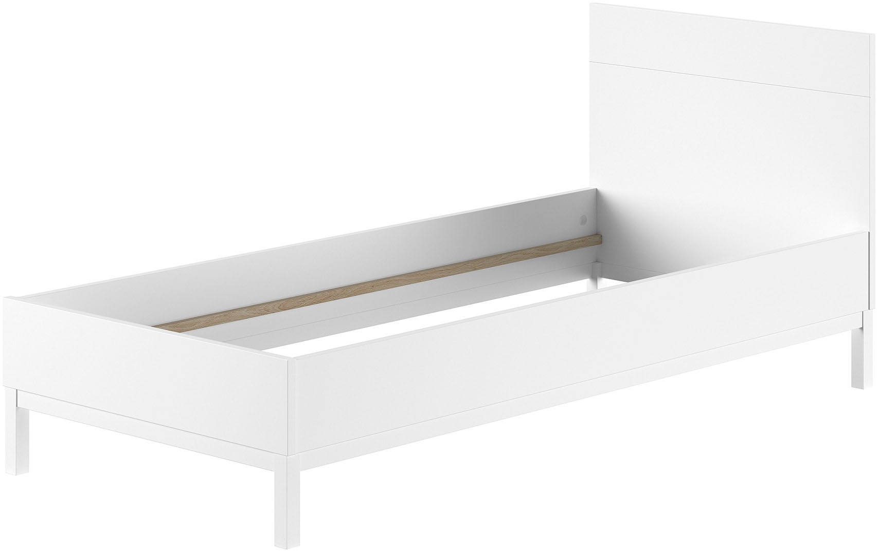 Vipack Set de chambre d'adolescent »Artikel-Set best. aus Einzelbett 90/200, Nachtkonsole mit 2 Schubladen« 2 cuis tlg. au design épuré, surface laquée facile d'entretien en blanc