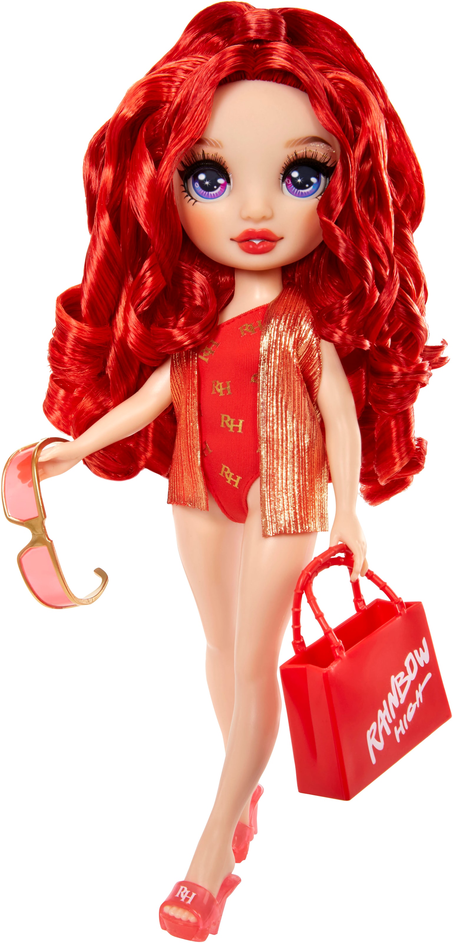RAINBOW HIGH Anziehpuppe »Rainbow High Swim & Style Fashion Doll- Ruby (Red)«