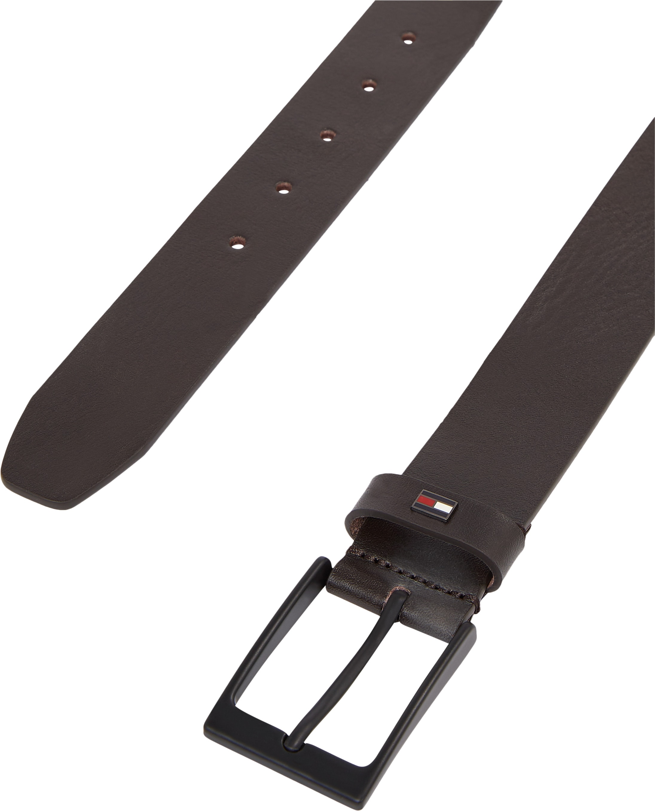 Tommy Hilfiger Ledergürtel »LAYTON 3.5 cm breit« Metallpatch, Einfachdornschliesse