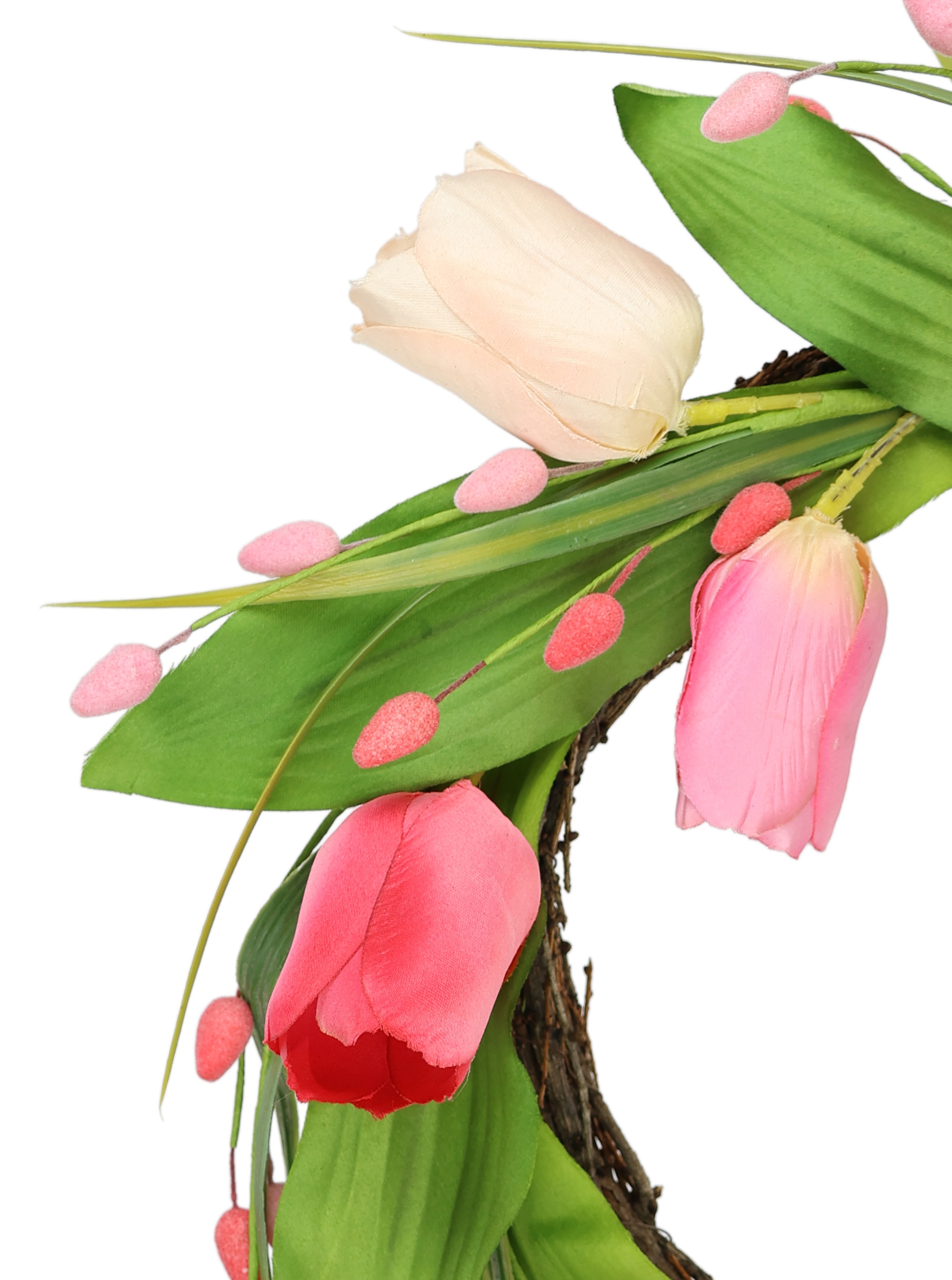 I.GE.A. Kunstkranz »Tulpenkranz« Kränze Türkranz Frühlingskranz Osterkranz Osterdeko Blumenkranz