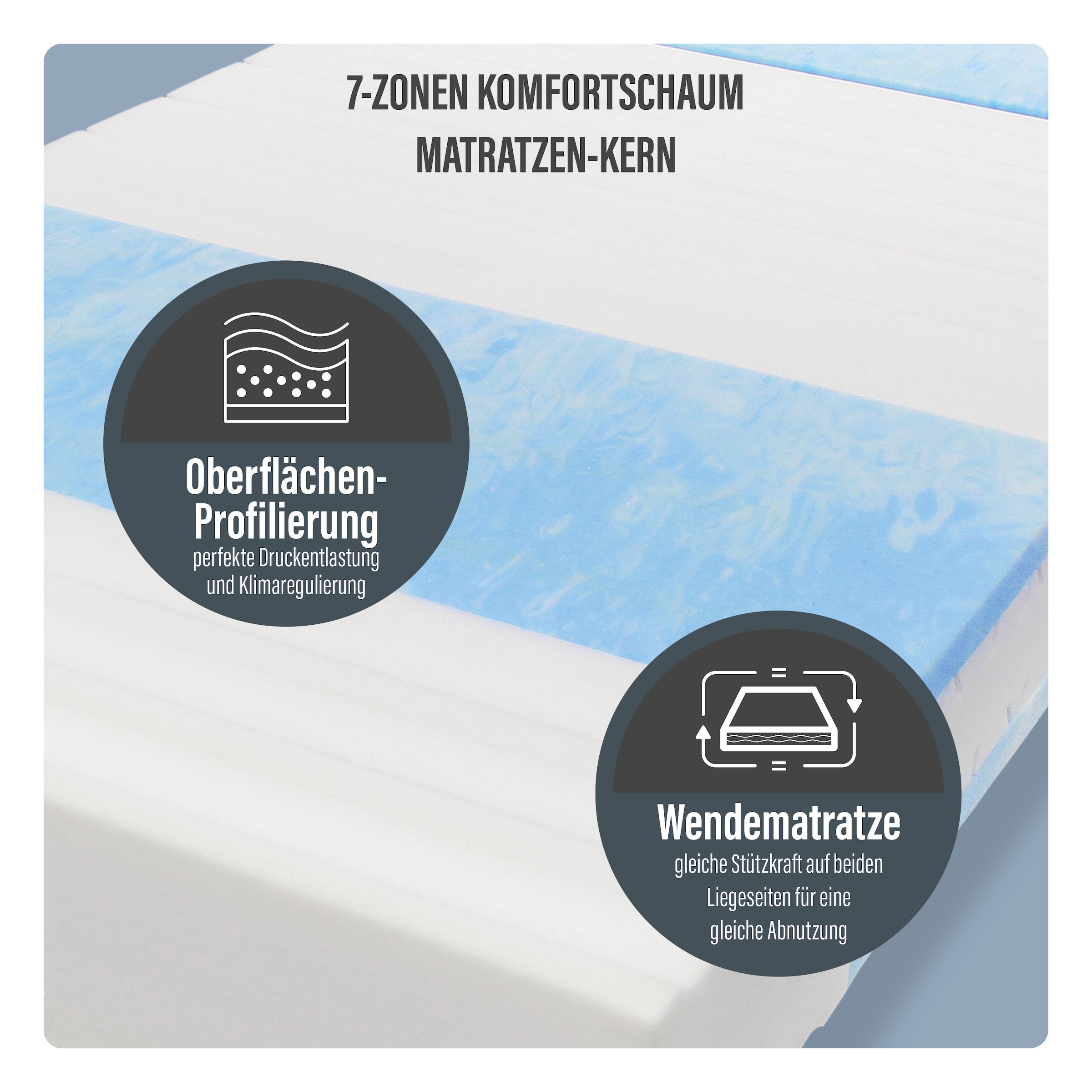 Beco Kaltschaummatratze »Blue Vision, Matratze in 90x200 und vielen weiteren Grössen erhältlich!« 18 cm hoch Raumgewicht: 35 kg/m³ 1 Stk. tlg. Blauer Engel-Auszeichnung, atmungsaktiv, ergonomische Körperanpassung
