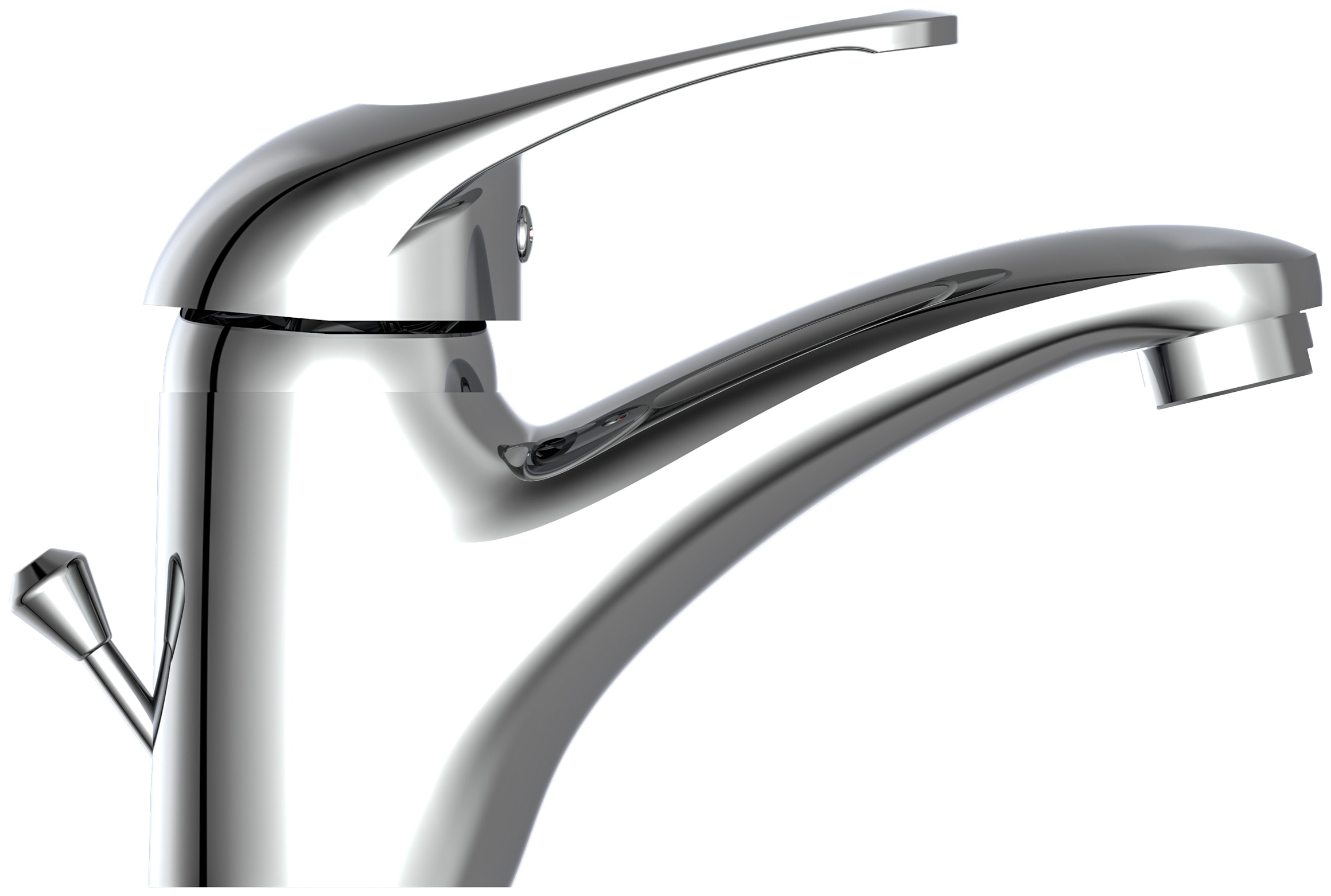 Schütte Robinet de lavabo »Calvino Eco« avec tige de traction, garniture de vidange, mitigeur, chrome