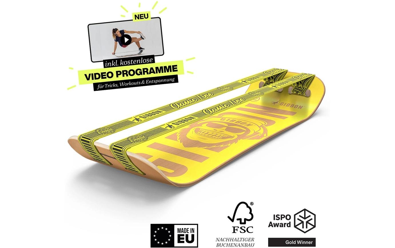 Gibbon Planche d'équilibre »Slackboard Set Bonzo Classic Buche«