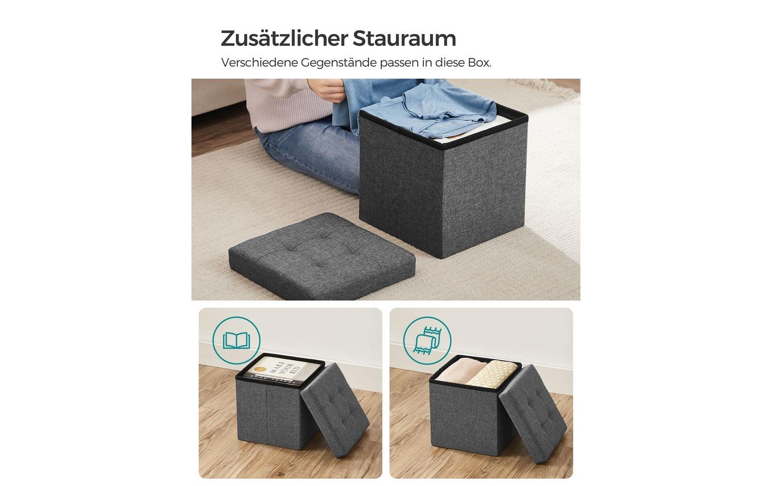 SONGMICS Sitztruhe »mit Aufbewahrung 30 x 30 cm«