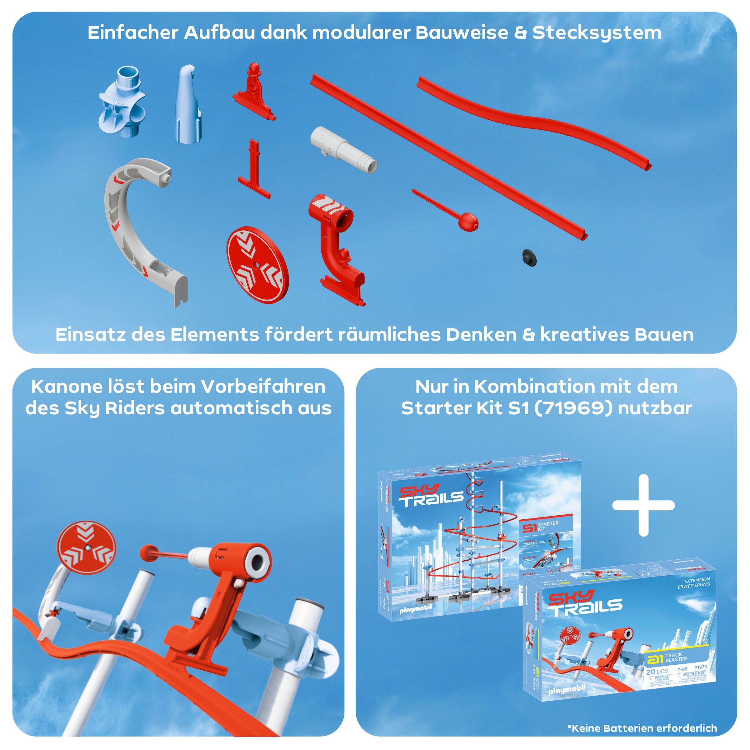 Playmobil® Jeu de construction »Track Blaster a1 (71973), Sky Trails« Made in Europe