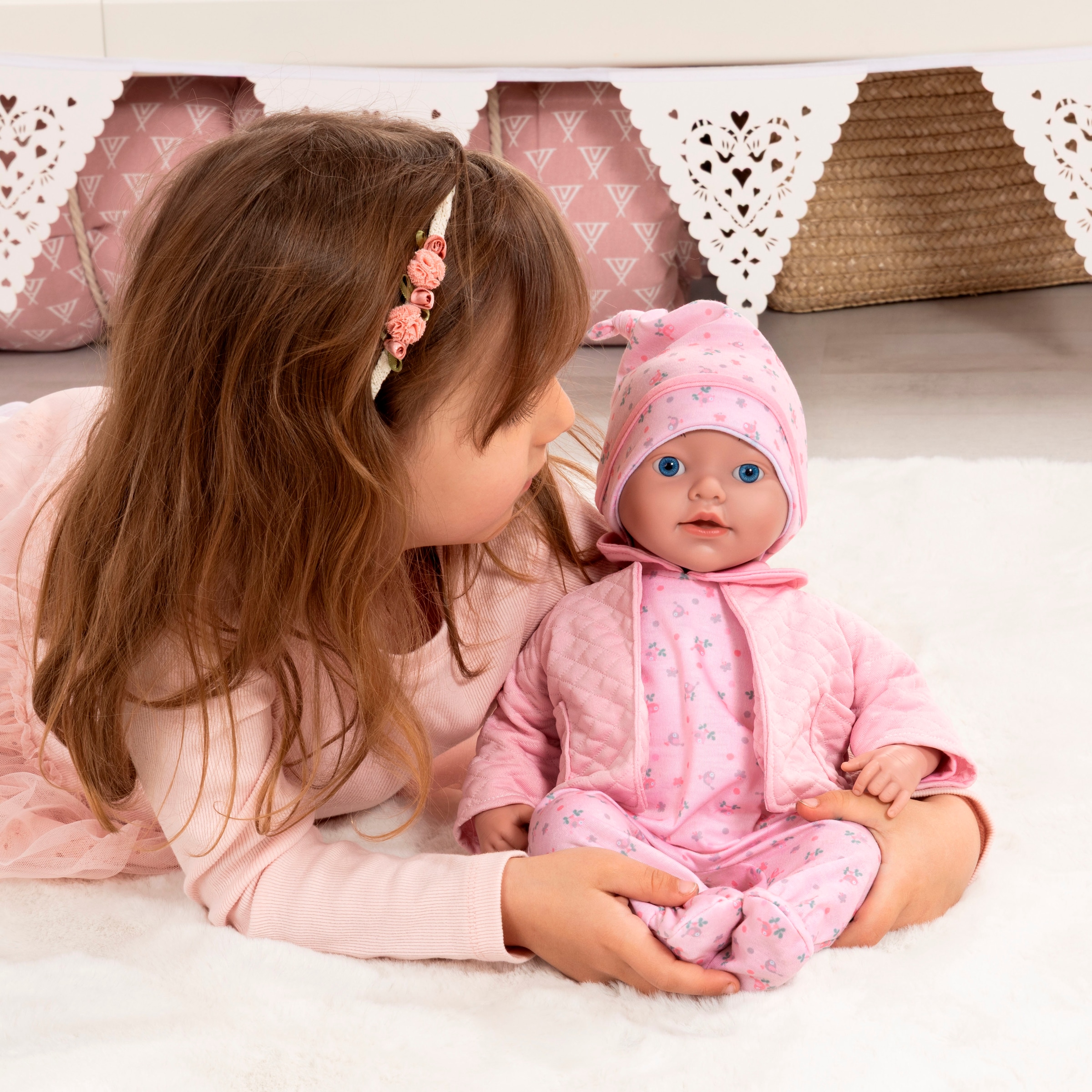 Bayer Babypuppe »Reborn Baby, 38 cm rosa«