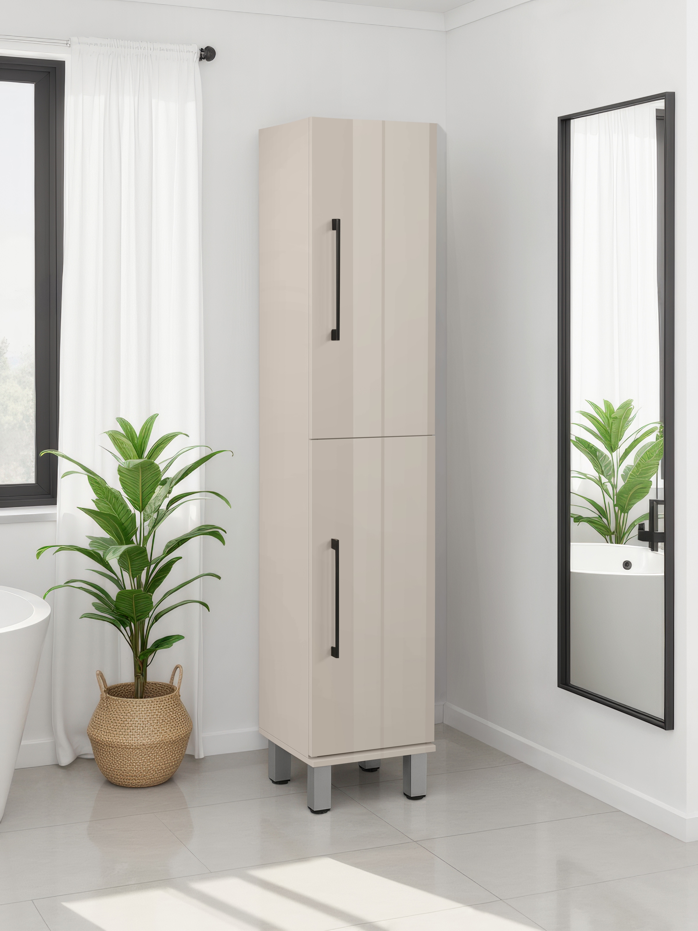 welltime Armoire haute »Florenz« Breite 30cm,Badezimmerschrank,Badschrank,2 Türen
