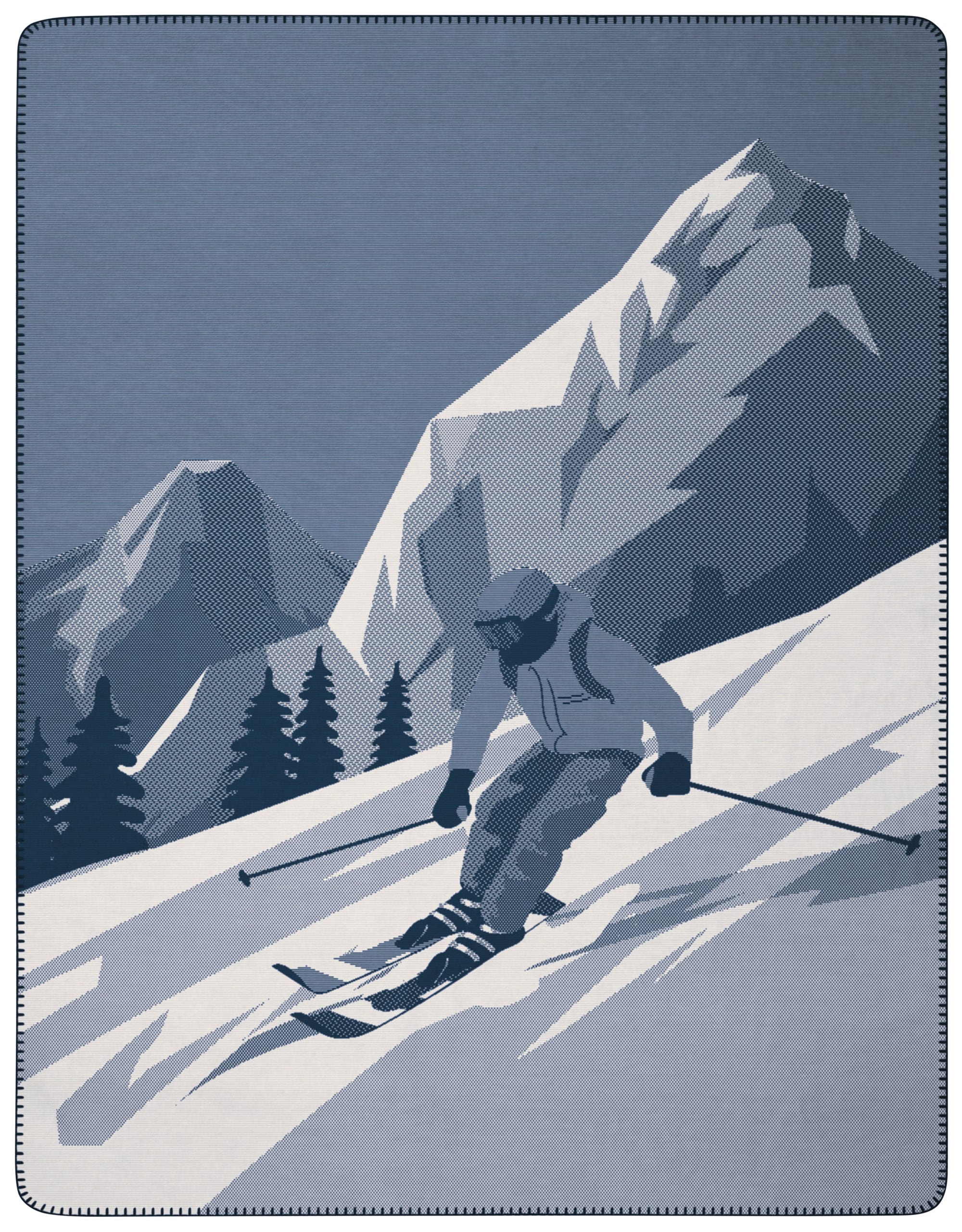 Biederlack Couverture d'intérieur »Snow Flow« die passende Kuscheldecke zum Lieblingshobby