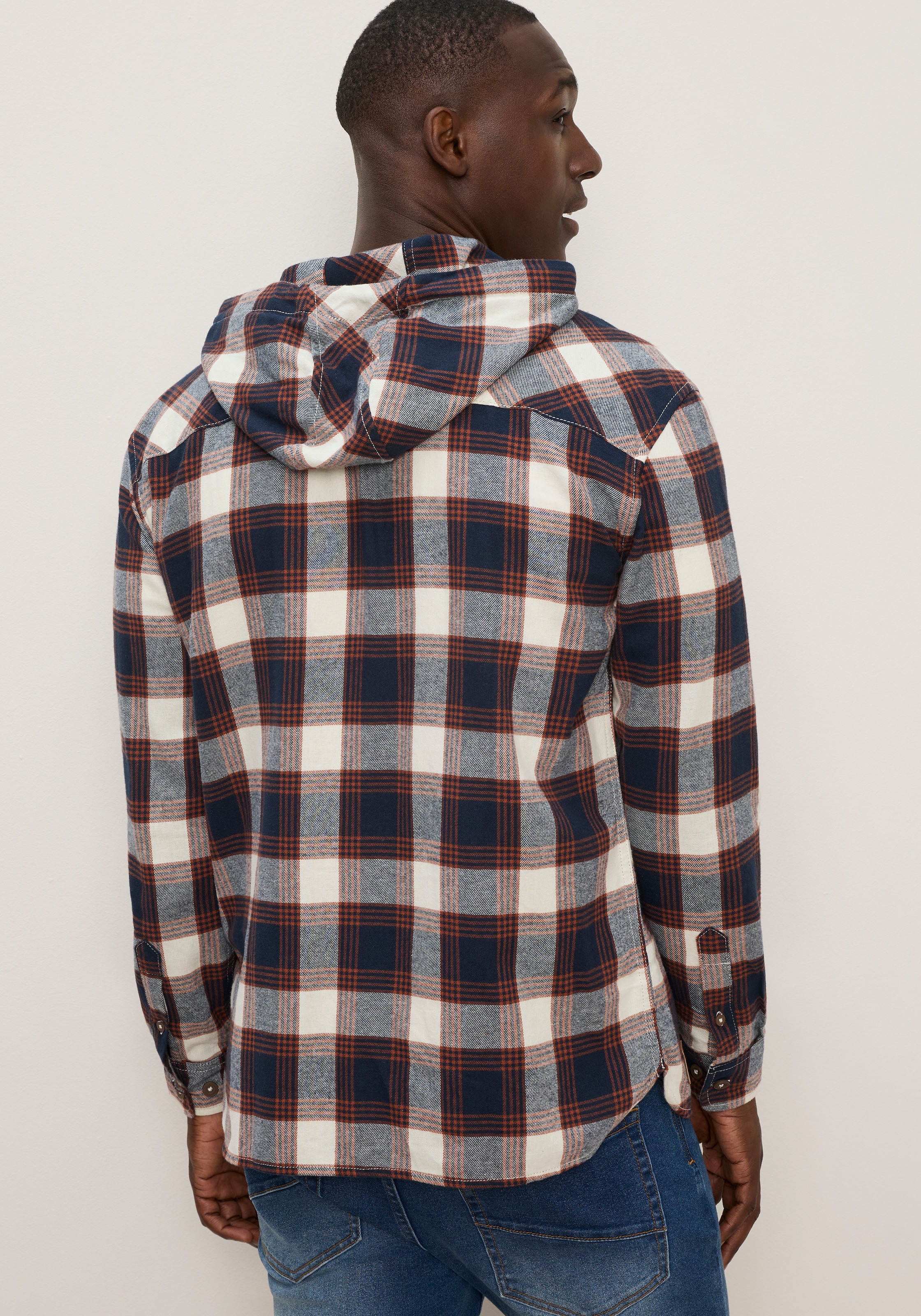 KangaROOS Kapuzenhemd mit bequemer Passform, aus Flanell, Kariert