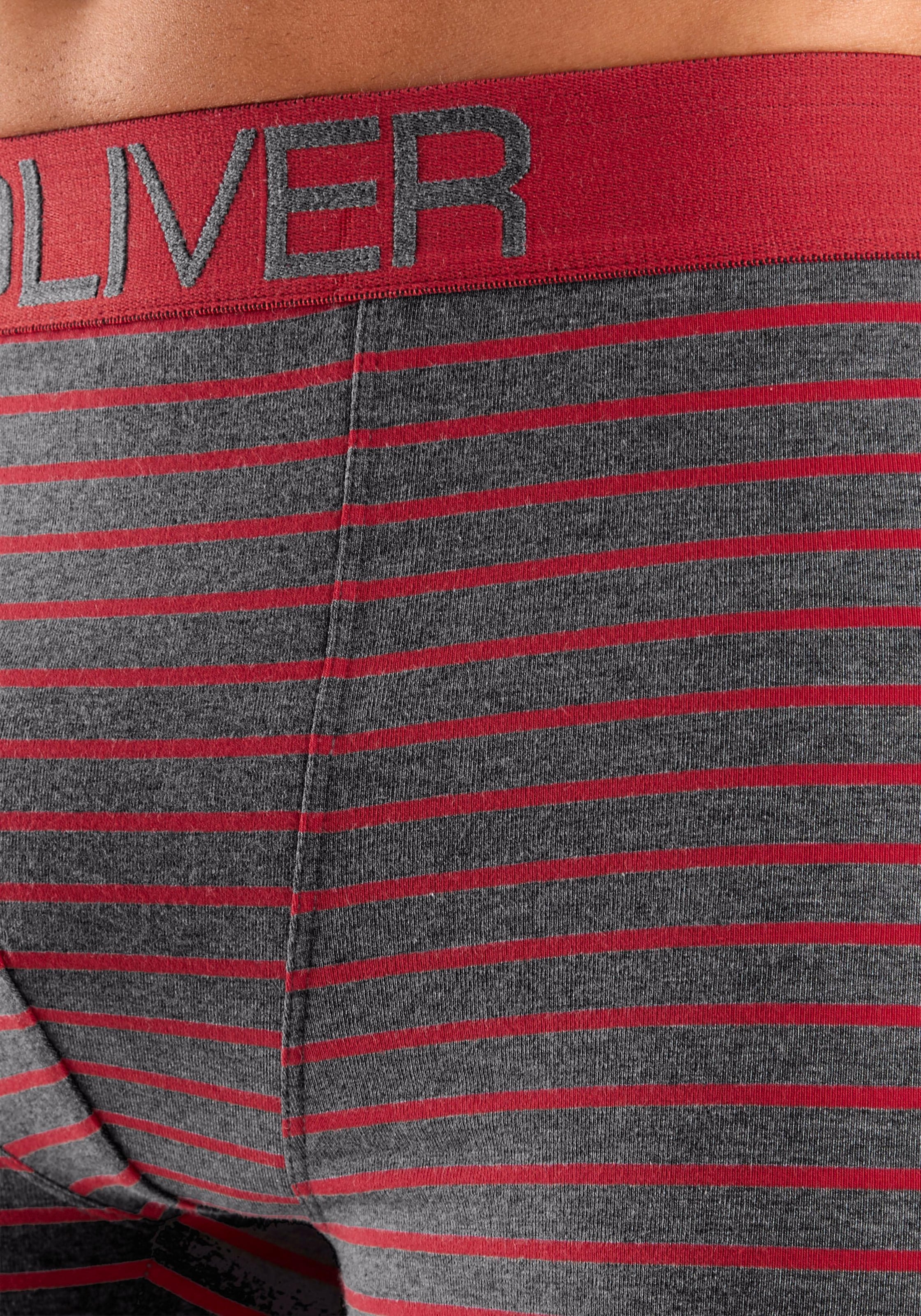 s.Oliver Boxer »Boxershorts für Herren« Packung, 4 Stk. tlg., mit kontrastfarbenem Webbund