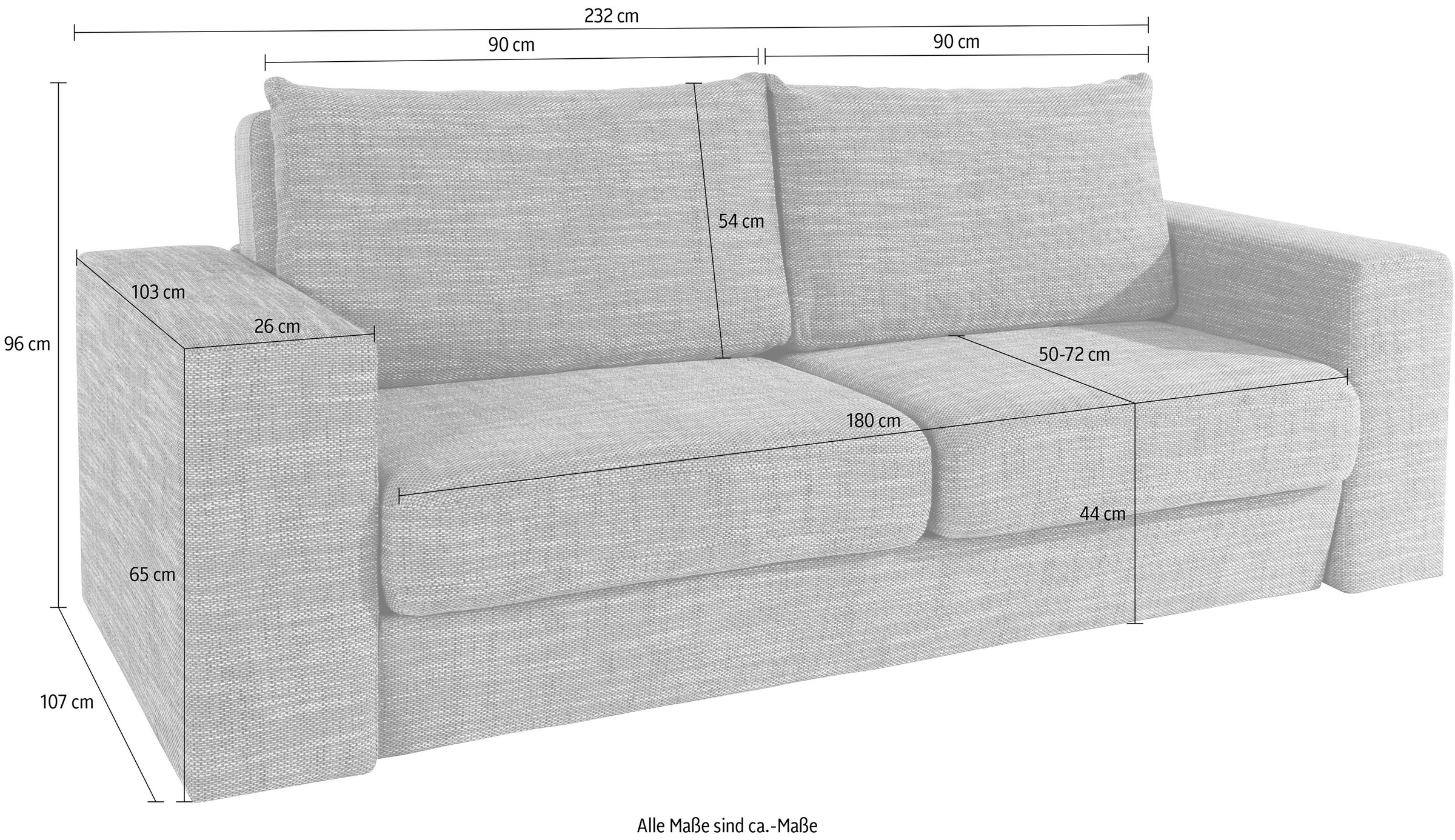 LOOKS by Wolfgang Joop 3,5-places »Looksv« Verwandlungssofa: aus Sofa wird Sofa mit 2 Hockern