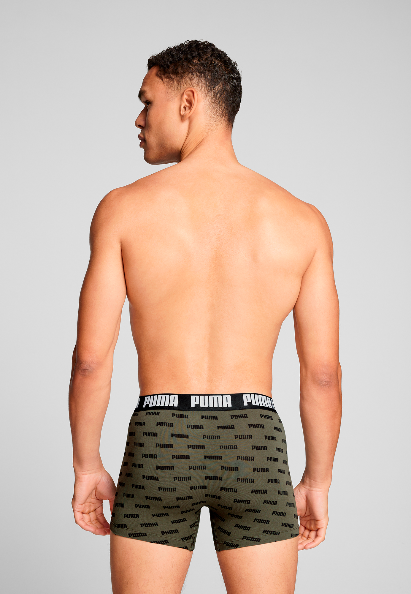PUMA Boxershorts »PUMA MEN EVERYDAY LOGO PRINT BOXERS 2P« Packung, 2er Pack,  1x uni und 1x allover Logodruck