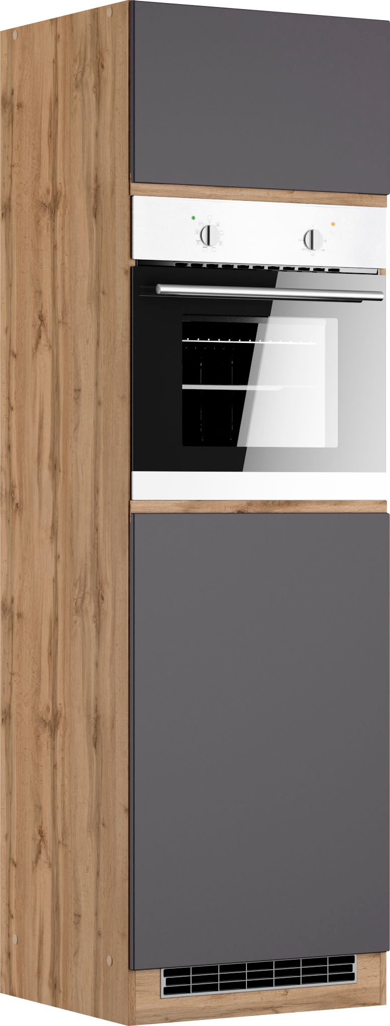 KOCHSTATION Armoire d'encastrement pour four »KS-Riesa« Largeur 60 cm, façades MDF