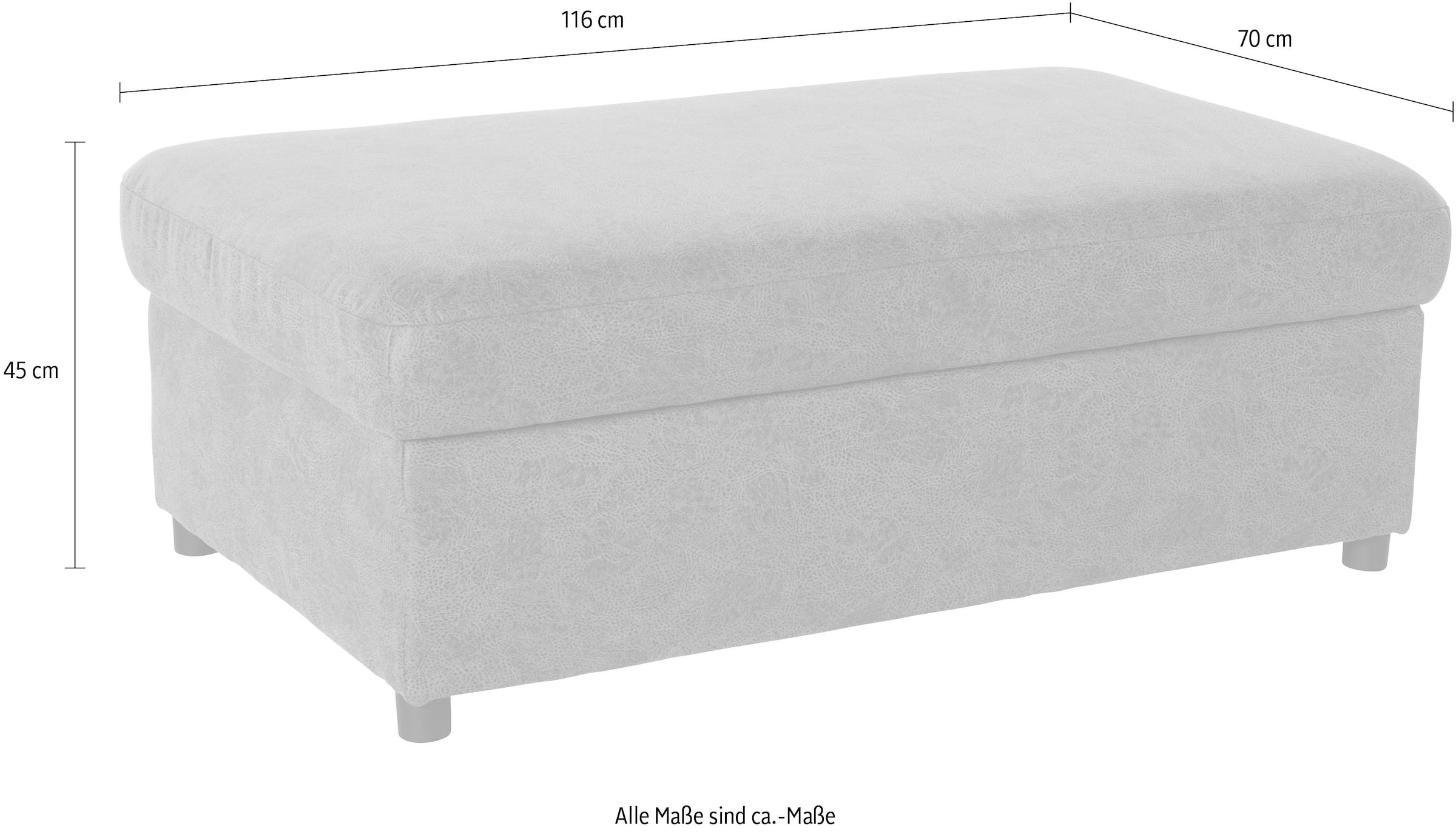 exxpo - sofa fashion Tabouret »Kyoto Bankhocker mit Staufach unter der Sitzfläche«