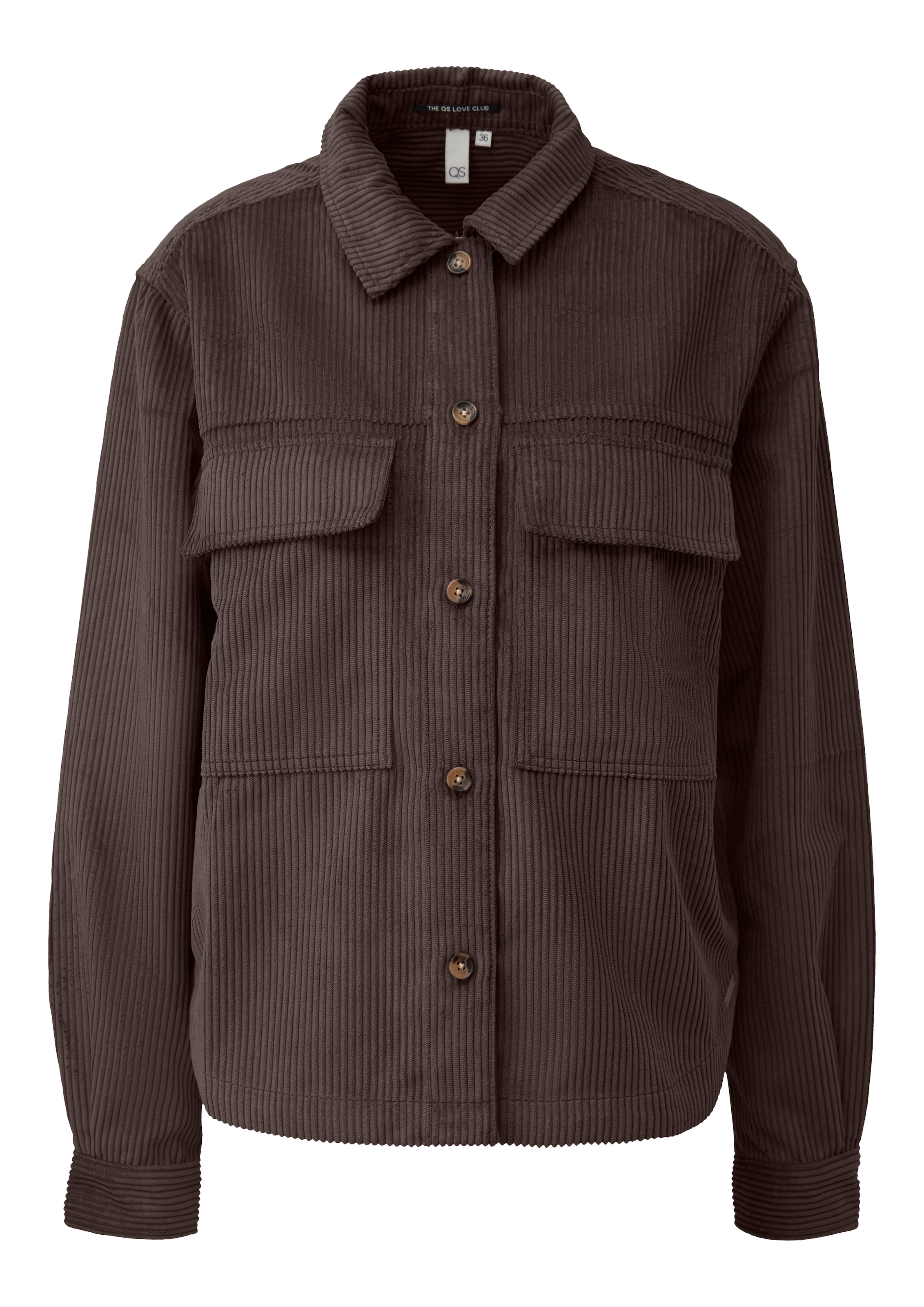 QS Hemdbluse aus Cord, Overshirt mit Pattentaschen