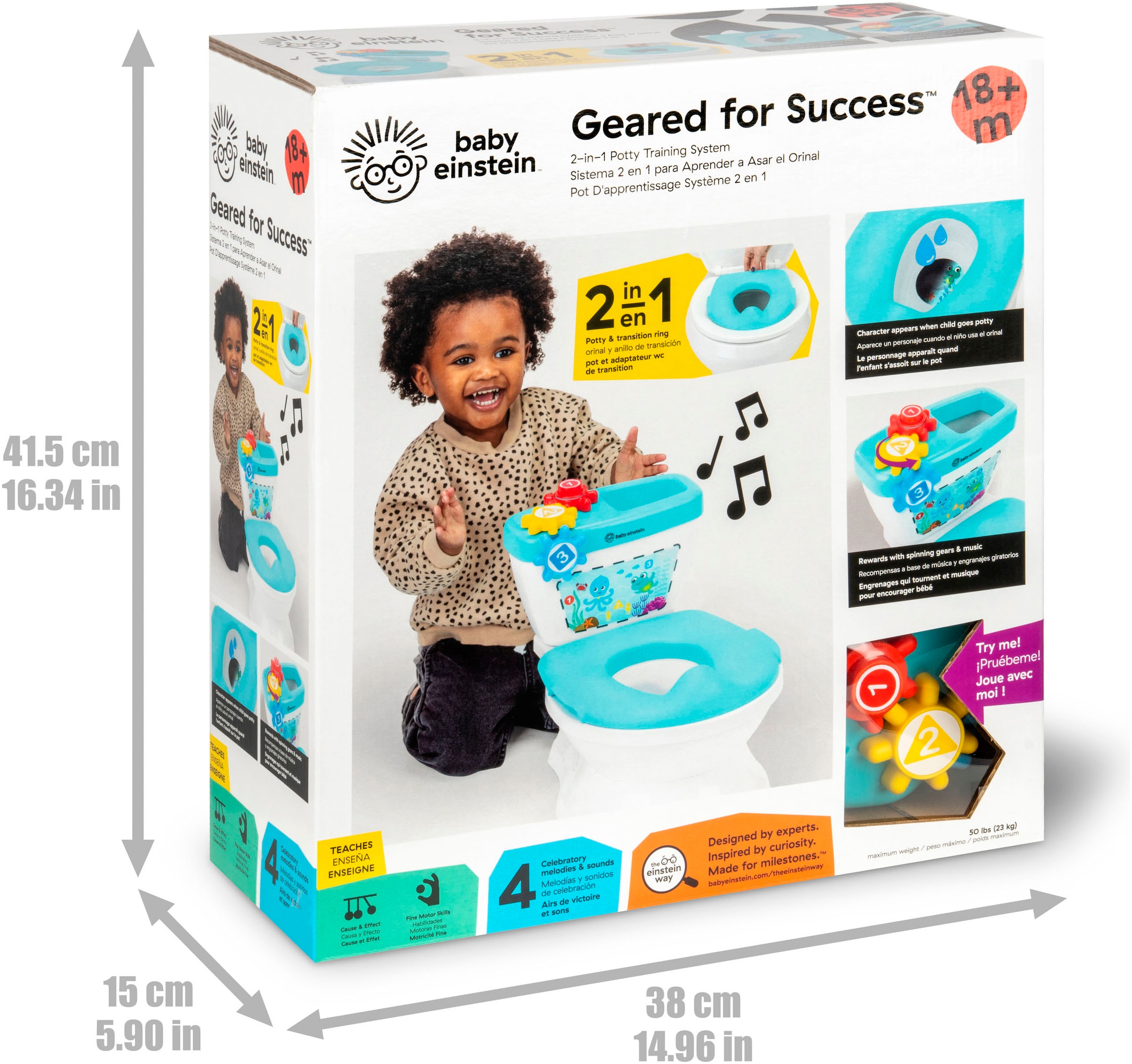 Baby Einstein Toilettentrainer »Geared for Success™ 2-in-1 Potty Training System« mit Sound