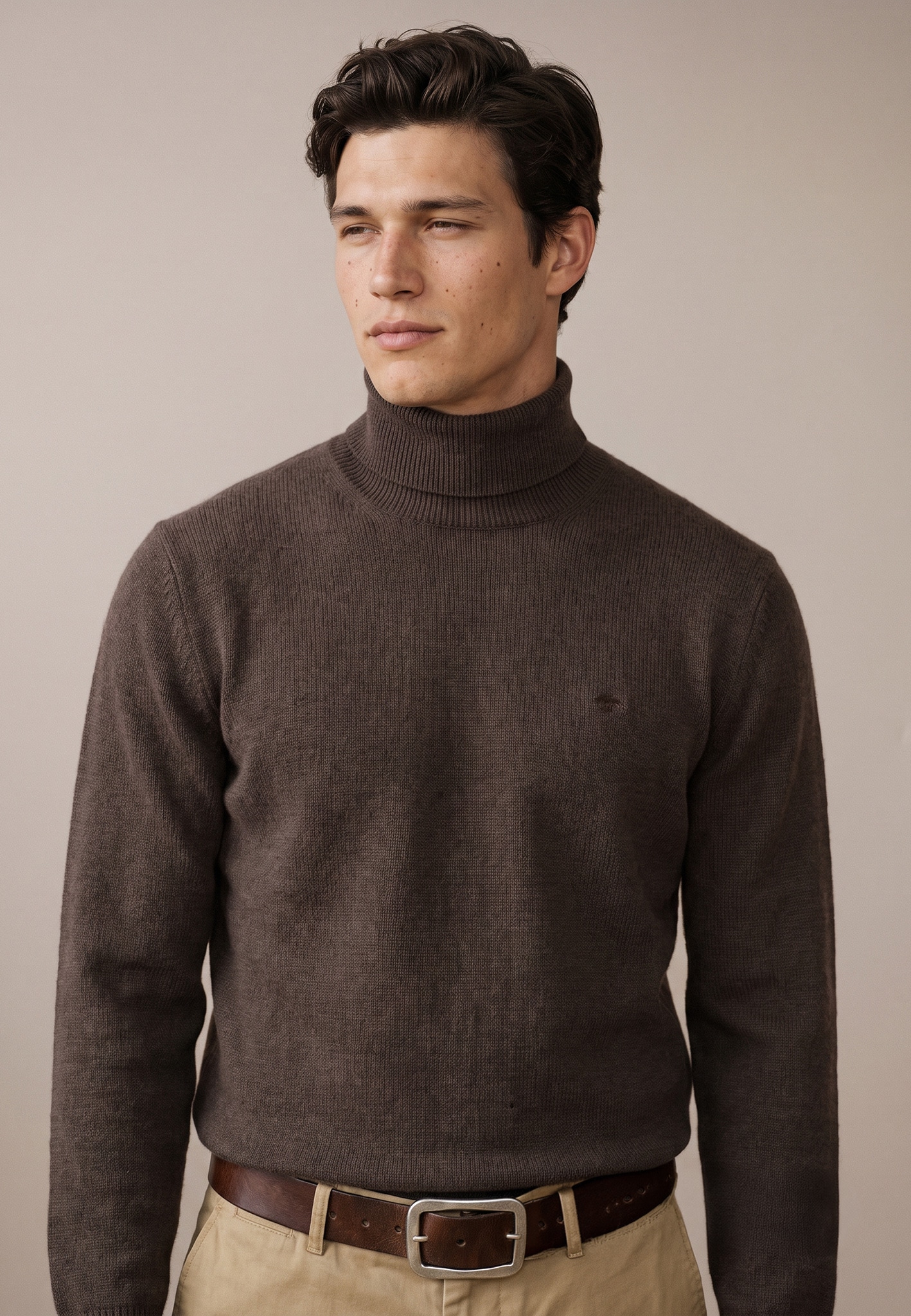FYNCH-HATTON Pull à col roulé avec broderie du logo