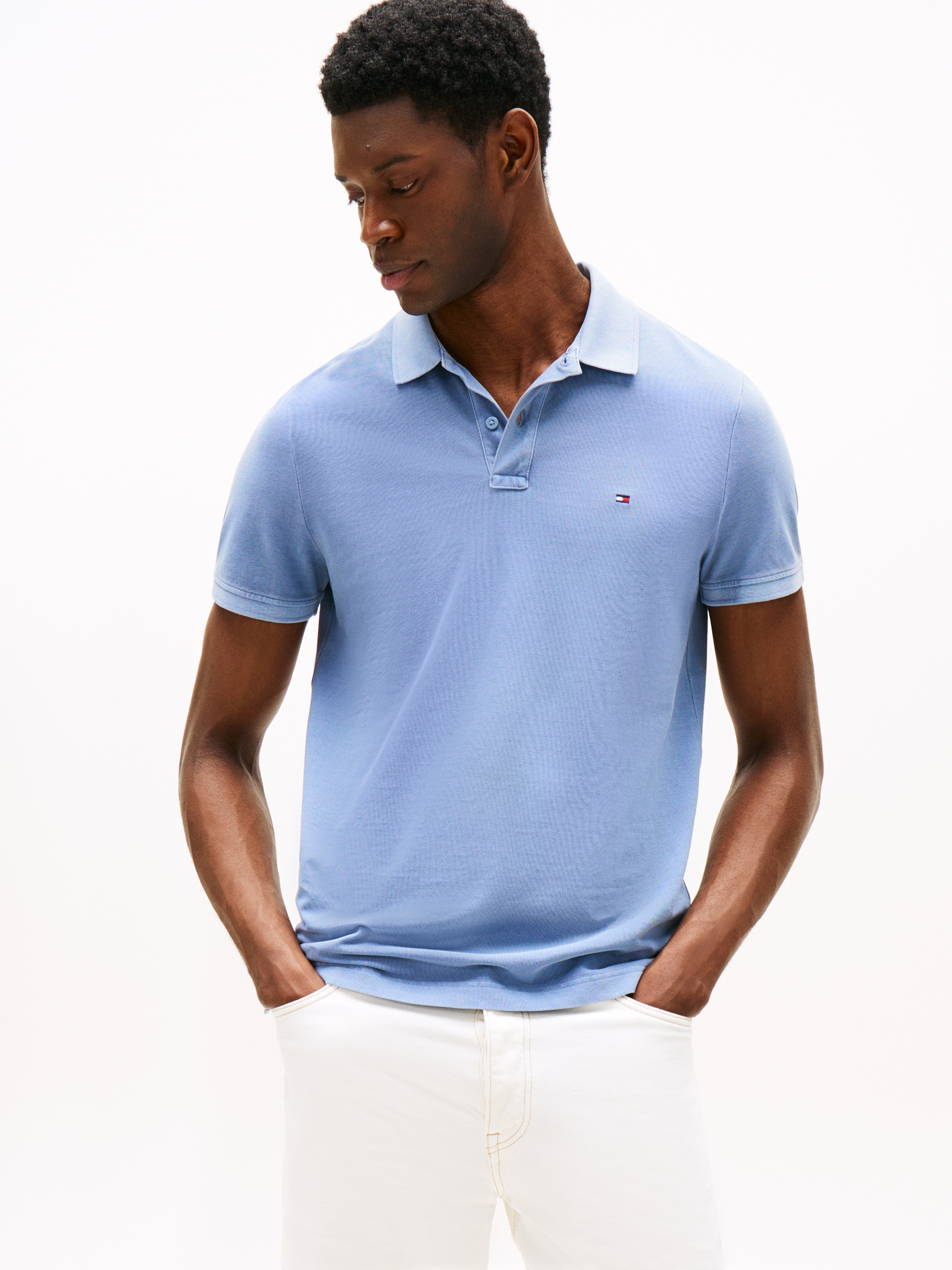 Tommy Hilfiger Poloshirt »GARMENT DYE REG POLO« leicht gewaschene Optik