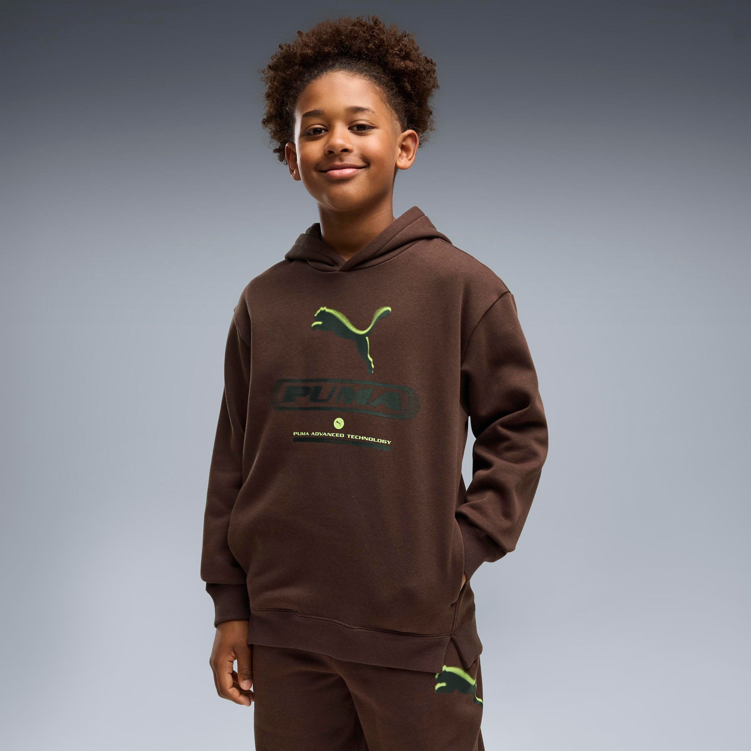 PUMA Kapuzensweatshirt »STREET RELAXED HOODIE FL B«, mit Kapuze, Eingrifftaschen, Ärmellänge lang, für Jugendliche
